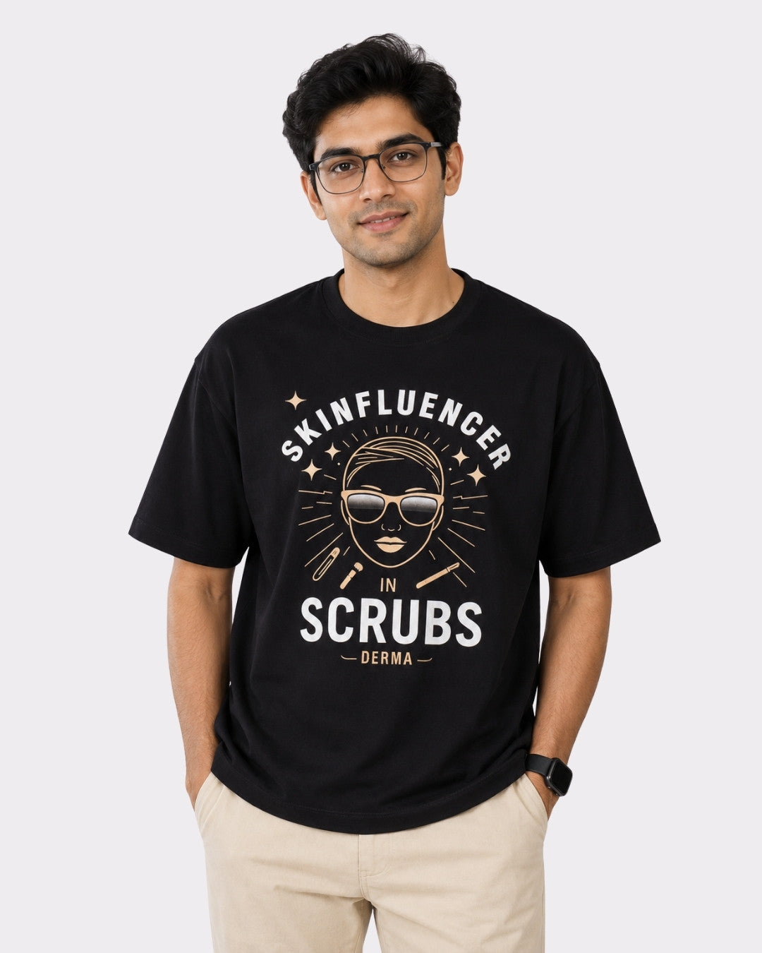 Dermatologist | Skinfluencer In Scrubs | Oversized Designer T-shirt For Men