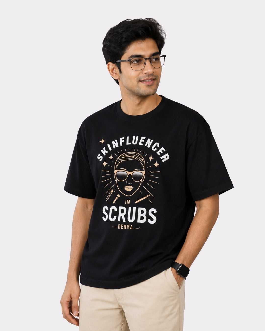 Dermatologist | Skinfluencer In Scrubs | Oversized Designer T-shirt For Men