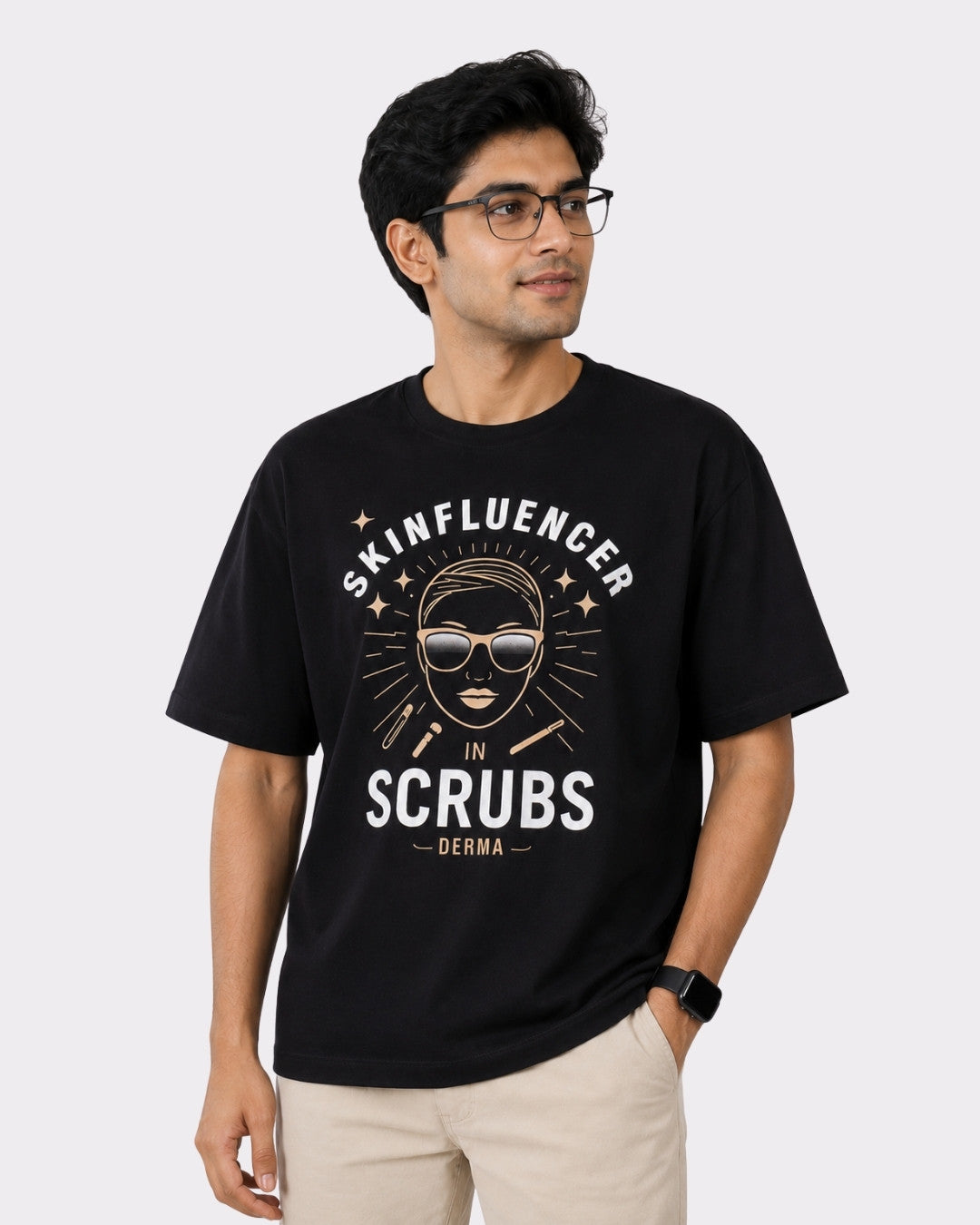 Dermatologist | Skinfluencer In Scrubs | Oversized Designer T-shirt For Men