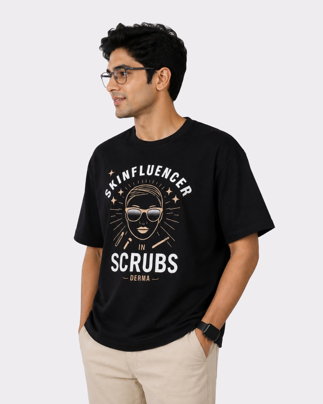 Dermatologist | Skinfluencer In Scrubs | Oversized Designer T-shirt For Men