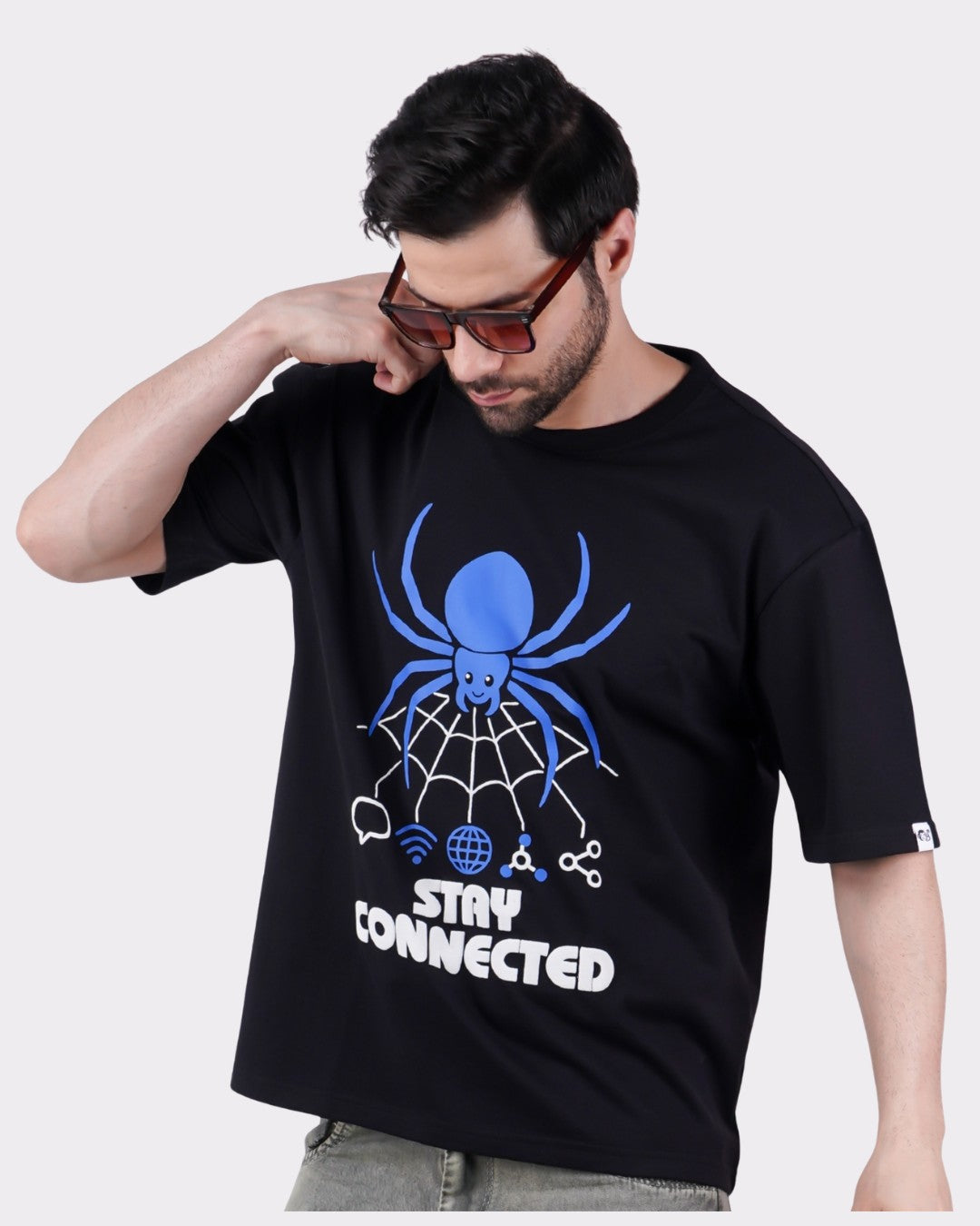 Stay Connected | Spider Animal Archetype Oversized T-Shirt