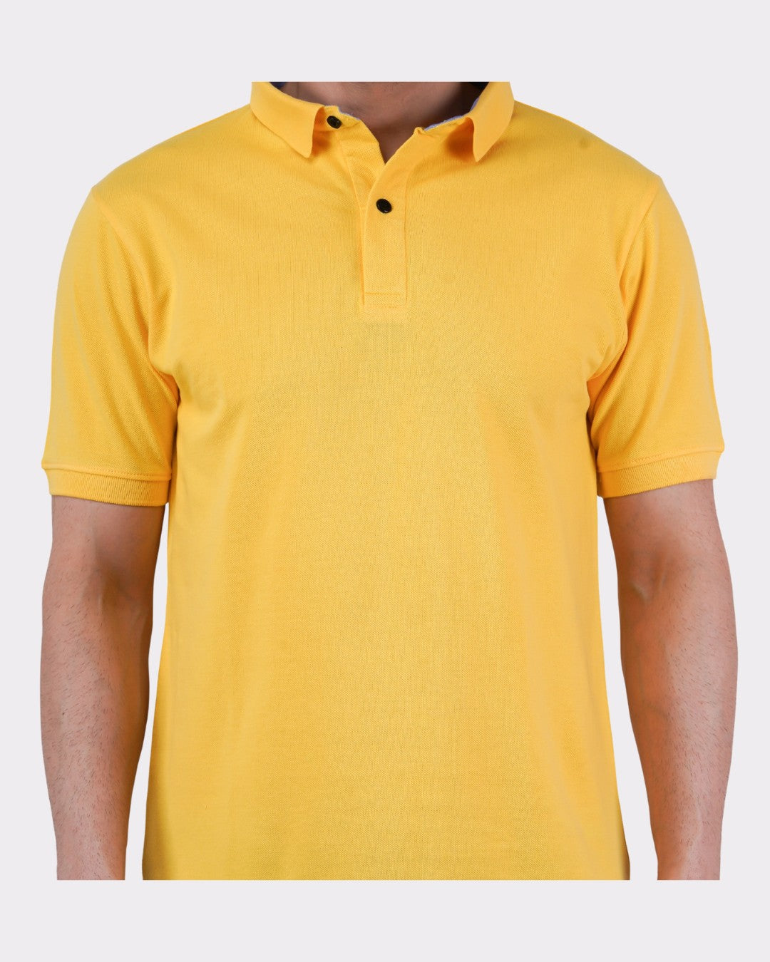 Premium Cotton Matty Polo T-Shirt for Men - Golden Sun Glow  | Regular Fit