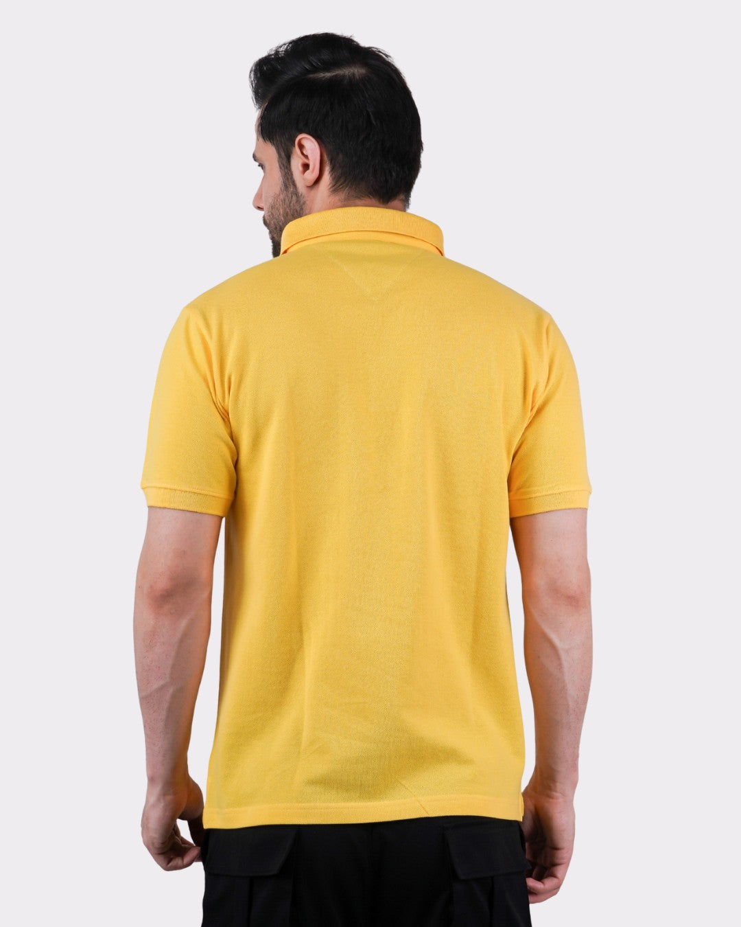 Premium Cotton Matty Polo T-Shirt for Men - Golden Sun Glow  | Regular Fit