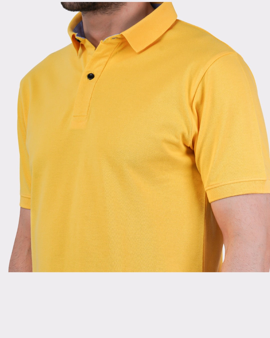 Premium Cotton Matty Polo T-Shirt for Men - Golden Sun Glow  | Regular Fit
