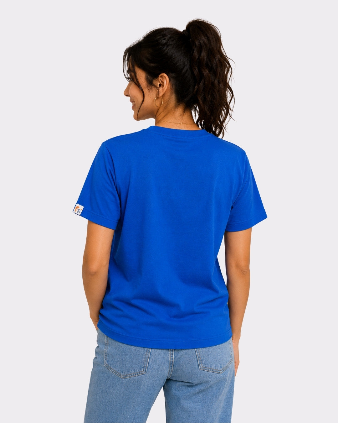 Royal Blue Cotton T-Shirt for Women | Chill Error Tee