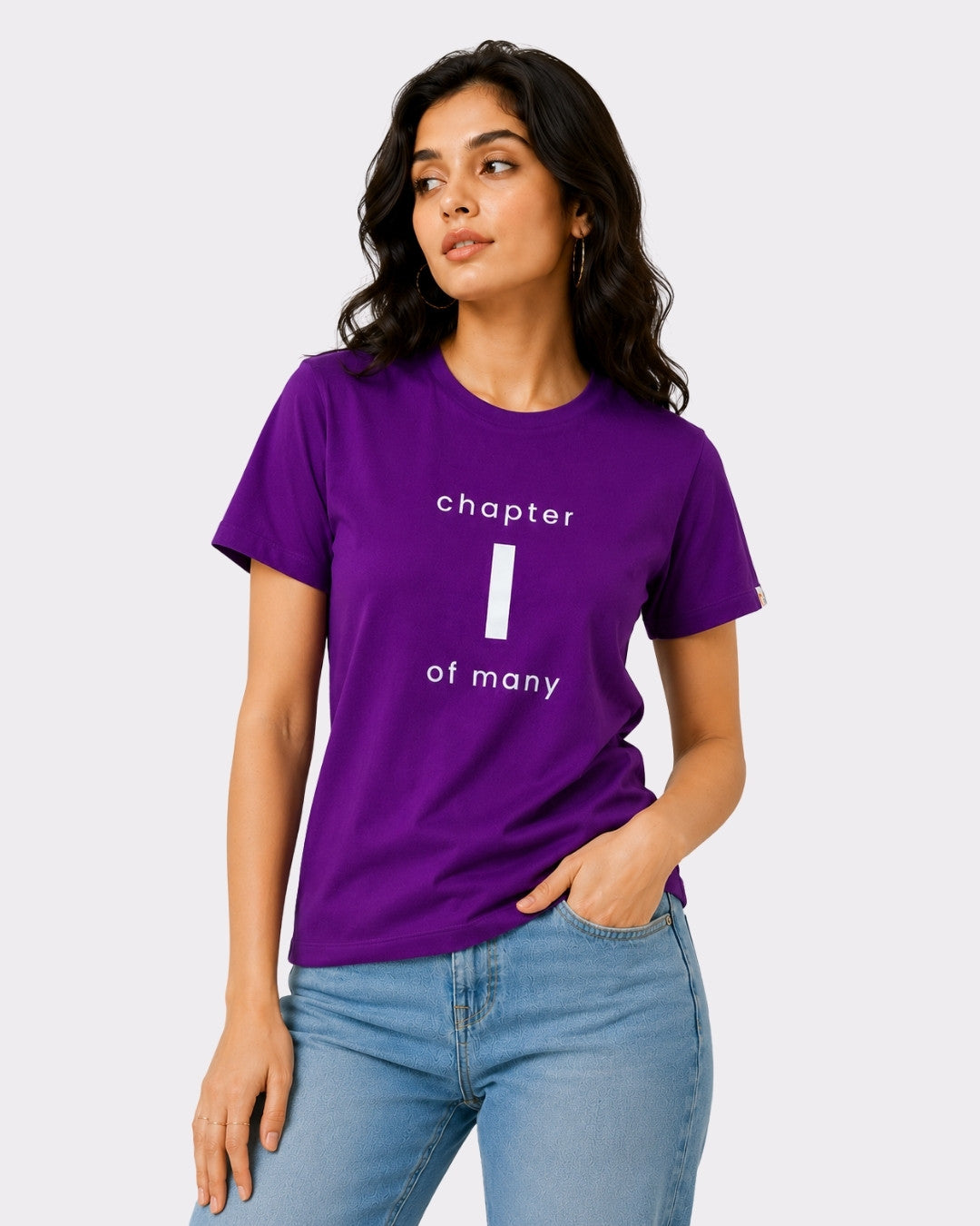 Royal Purple Cotton T-Shirt for Women | Chapter Tee