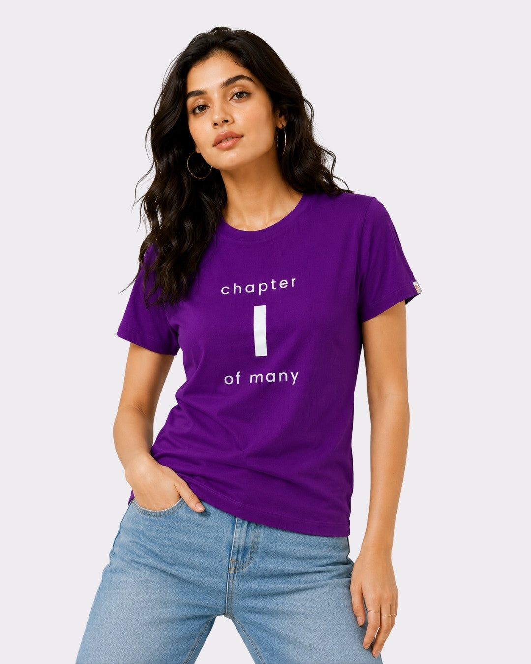 Royal Purple Cotton T-Shirt for Women | Chapter Tee