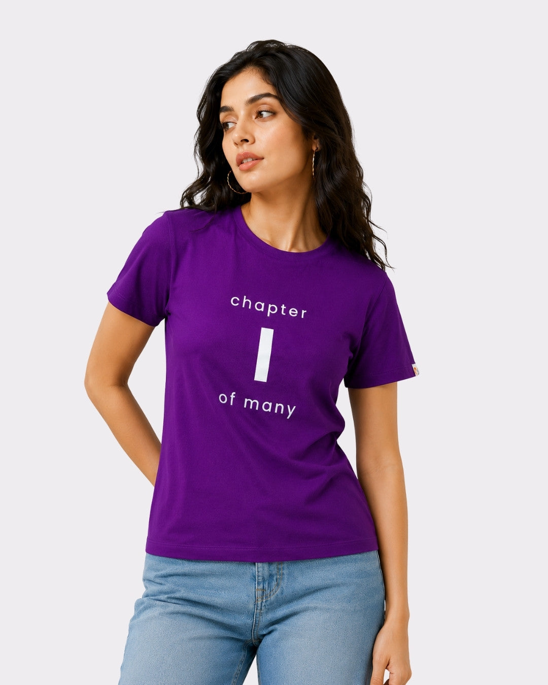 Royal Purple Cotton T-Shirt for Women | Chapter Tee