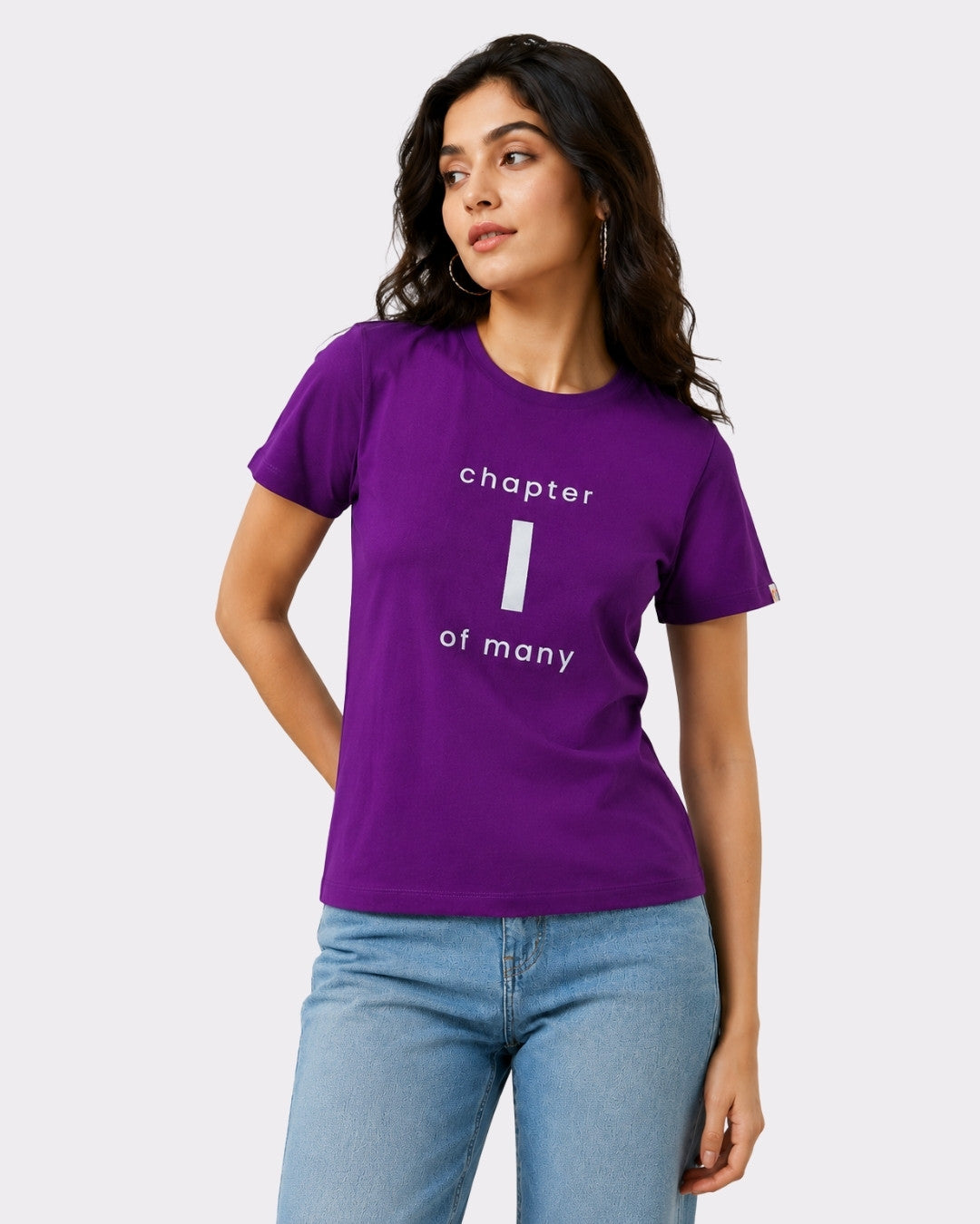 Royal Purple Cotton T-Shirt for Women | Chapter Tee
