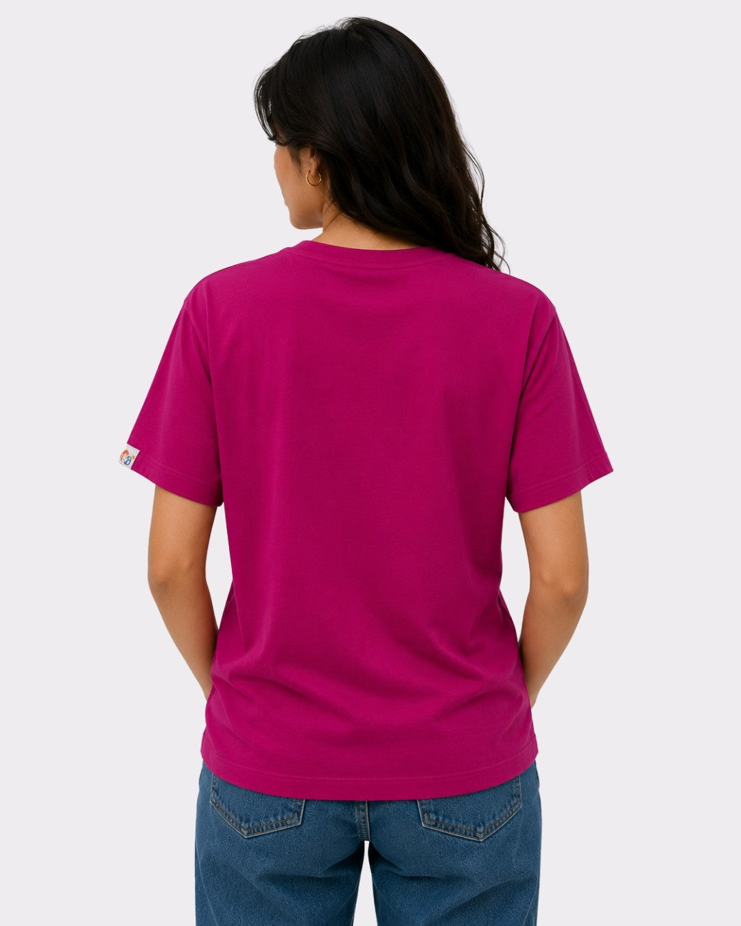 Hot Pink Cotton T-Shirt for Women | Main Character Tee