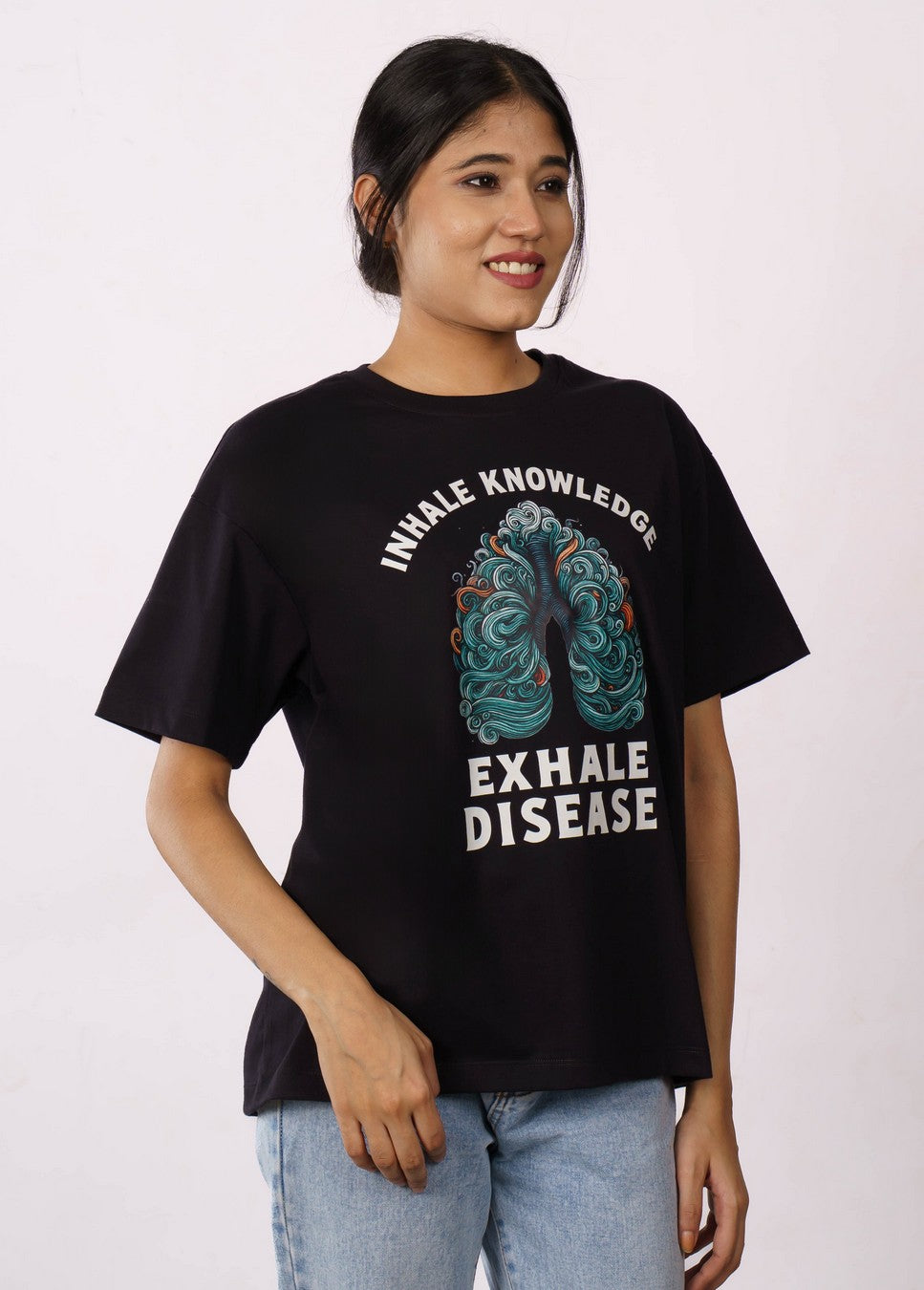 Pulmonologist | Inhale knowledge. Exhale disease | Oversized fit Tshirt