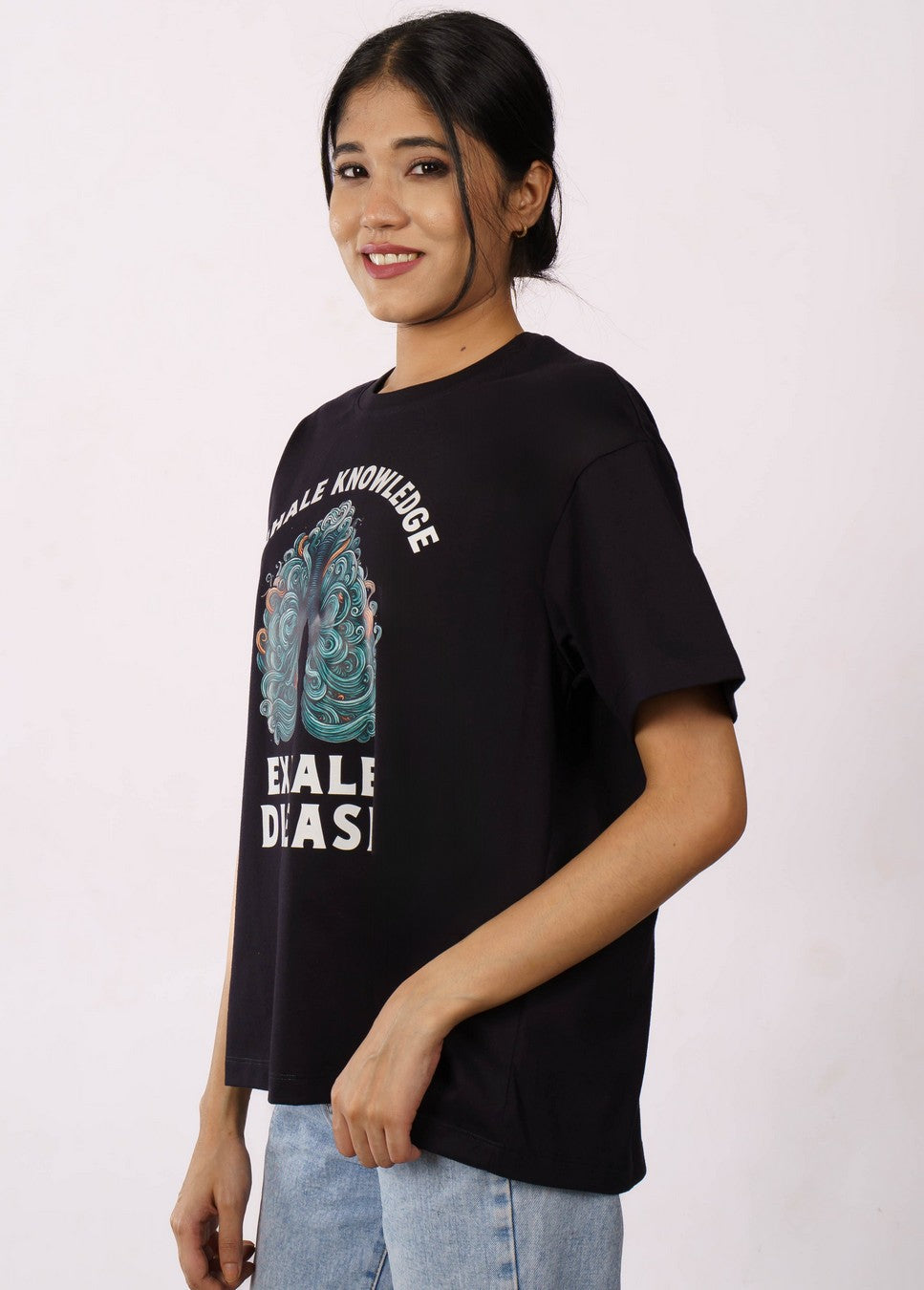 Pulmonologist | Inhale knowledge. Exhale disease | Oversized fit Tshirt