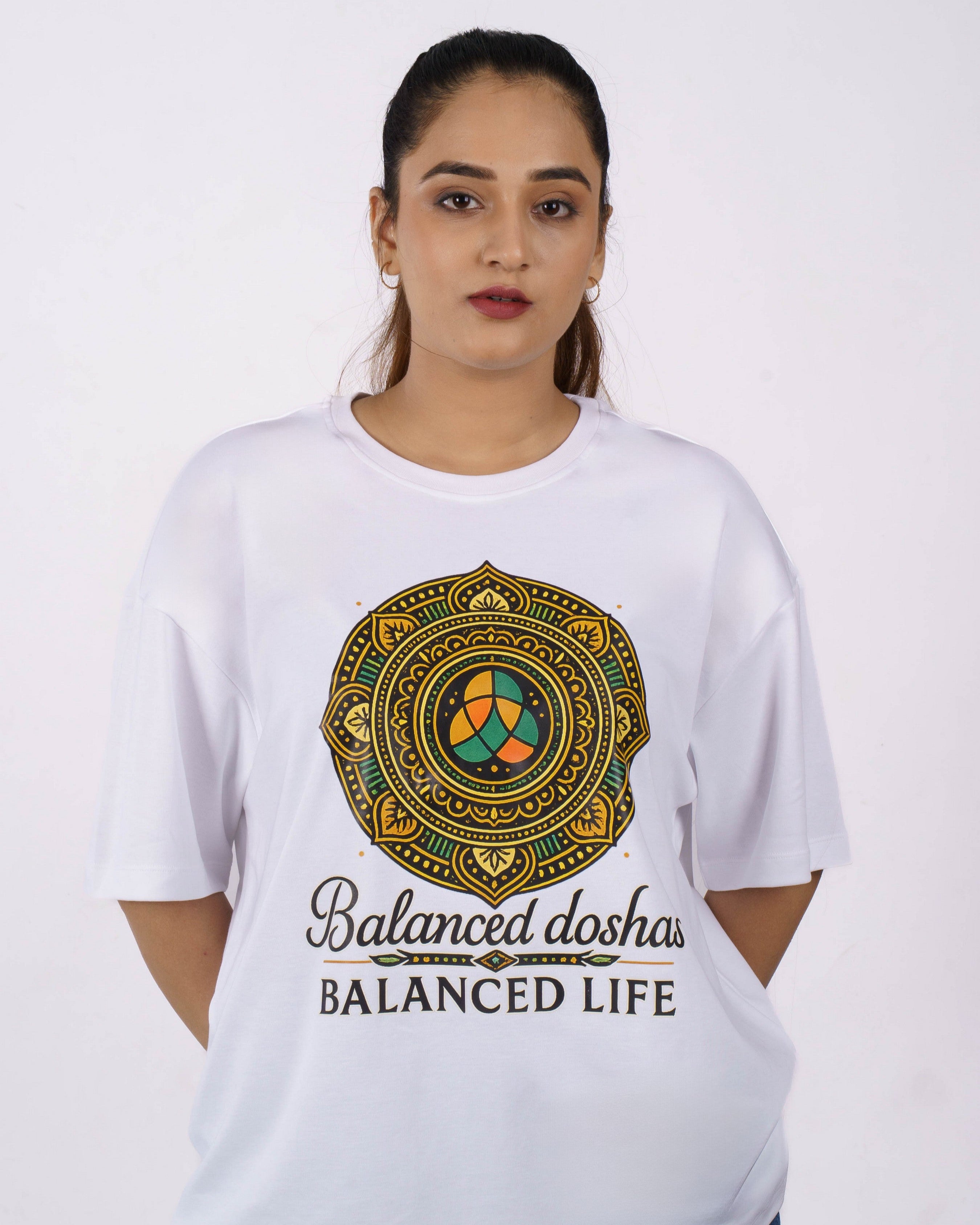 Ayurvedic Doctor | Balanced doshas, balanced life | Oversized fit Tshirt