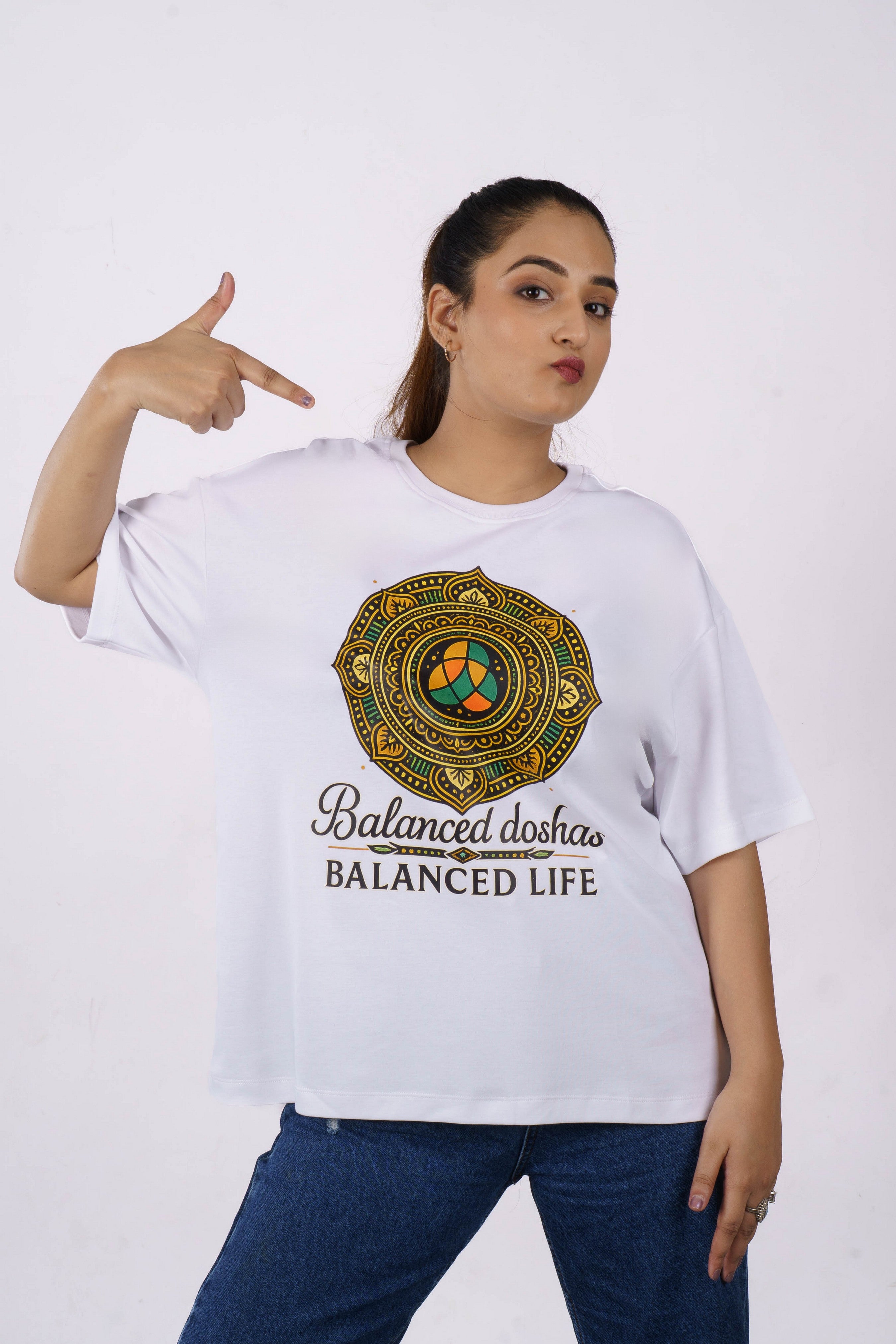 Ayurvedic Doctor | Balanced doshas, balanced life | Oversized fit Tshirt