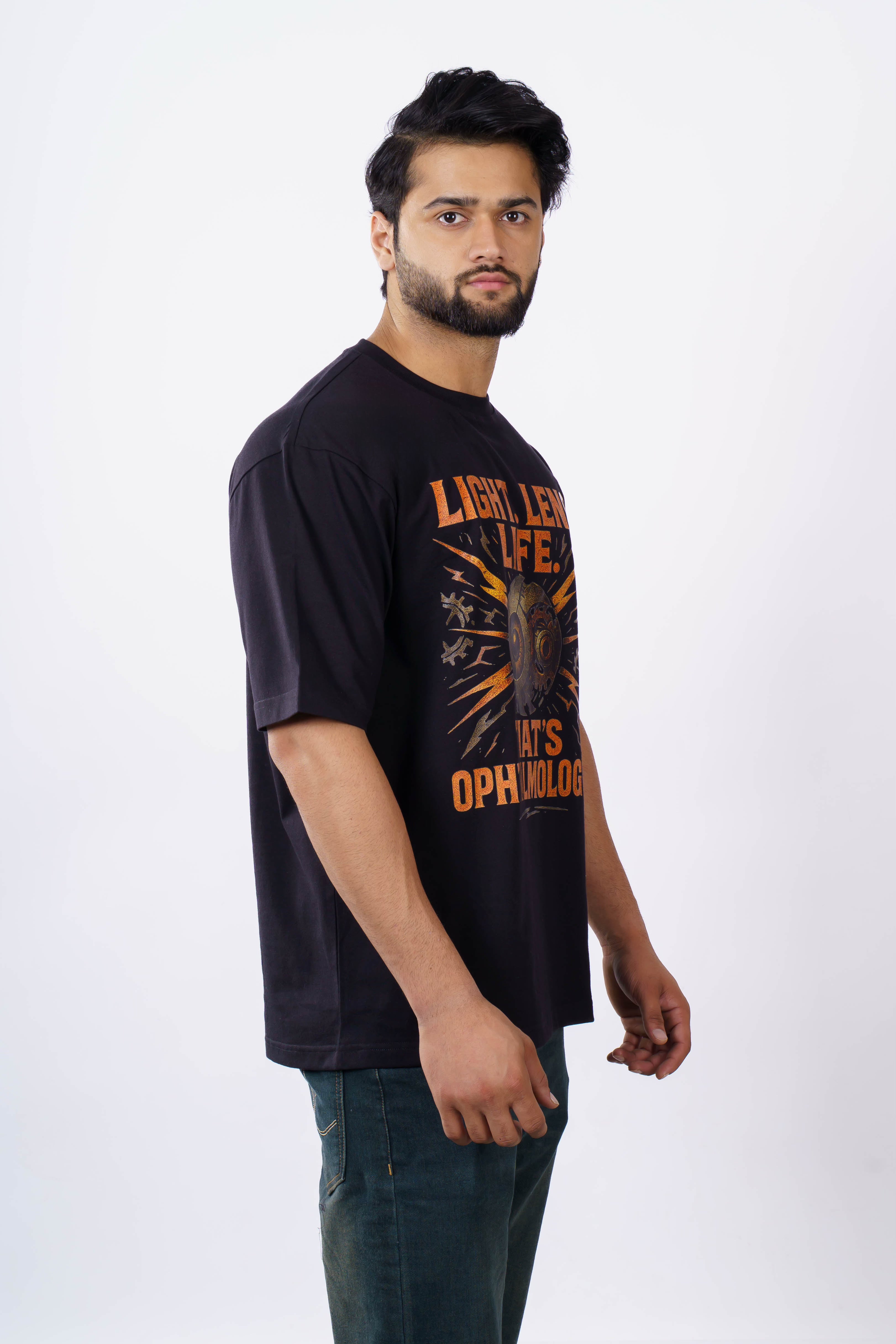 Opthalmologist | Light. Lens. Life. That’s Ophthalmology | Oversized fit Tshirt