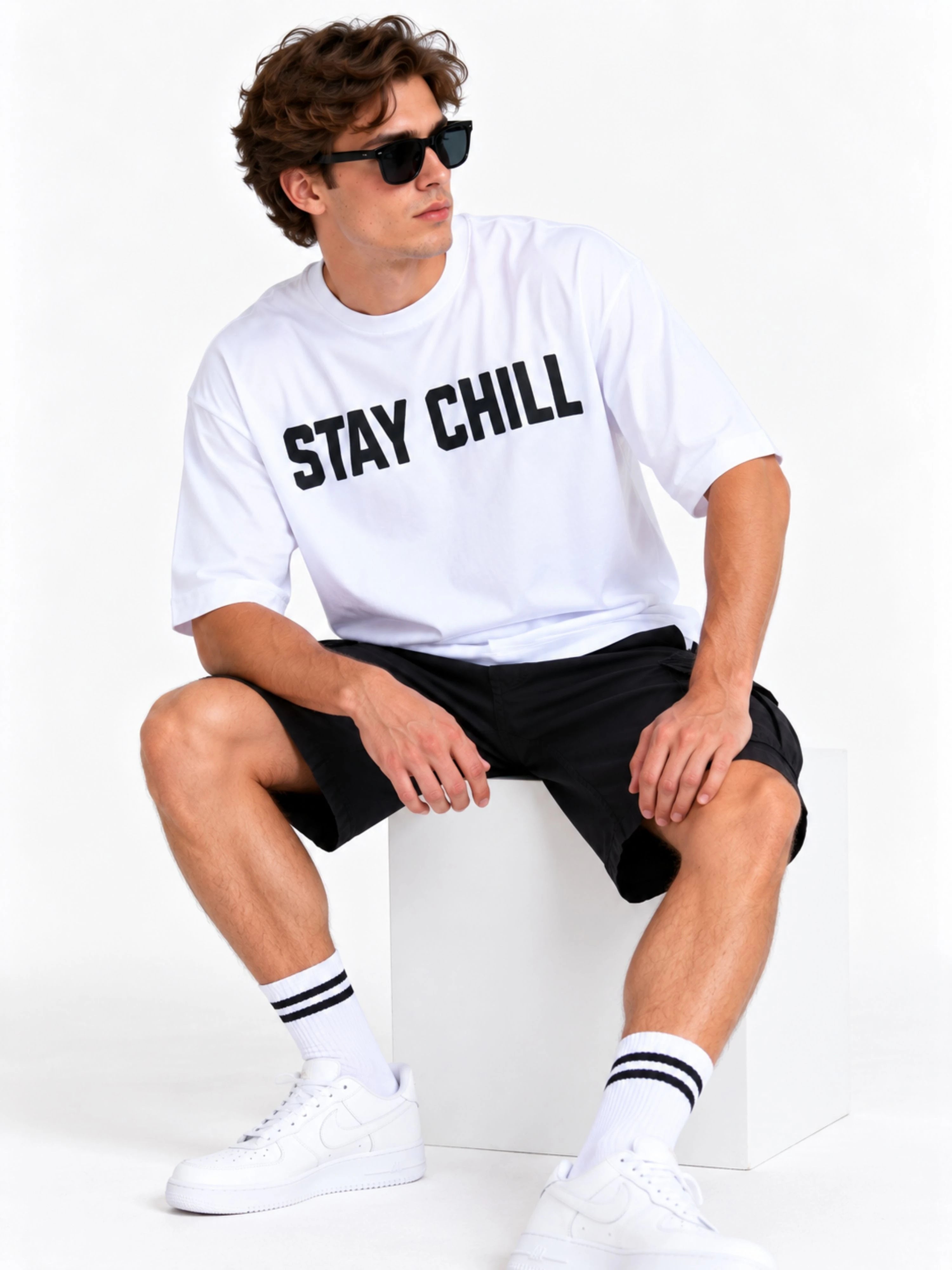 Animal Souls & Pet Life | Stay chill, stay moose | MOOSE | Oversized T-shirt For Men