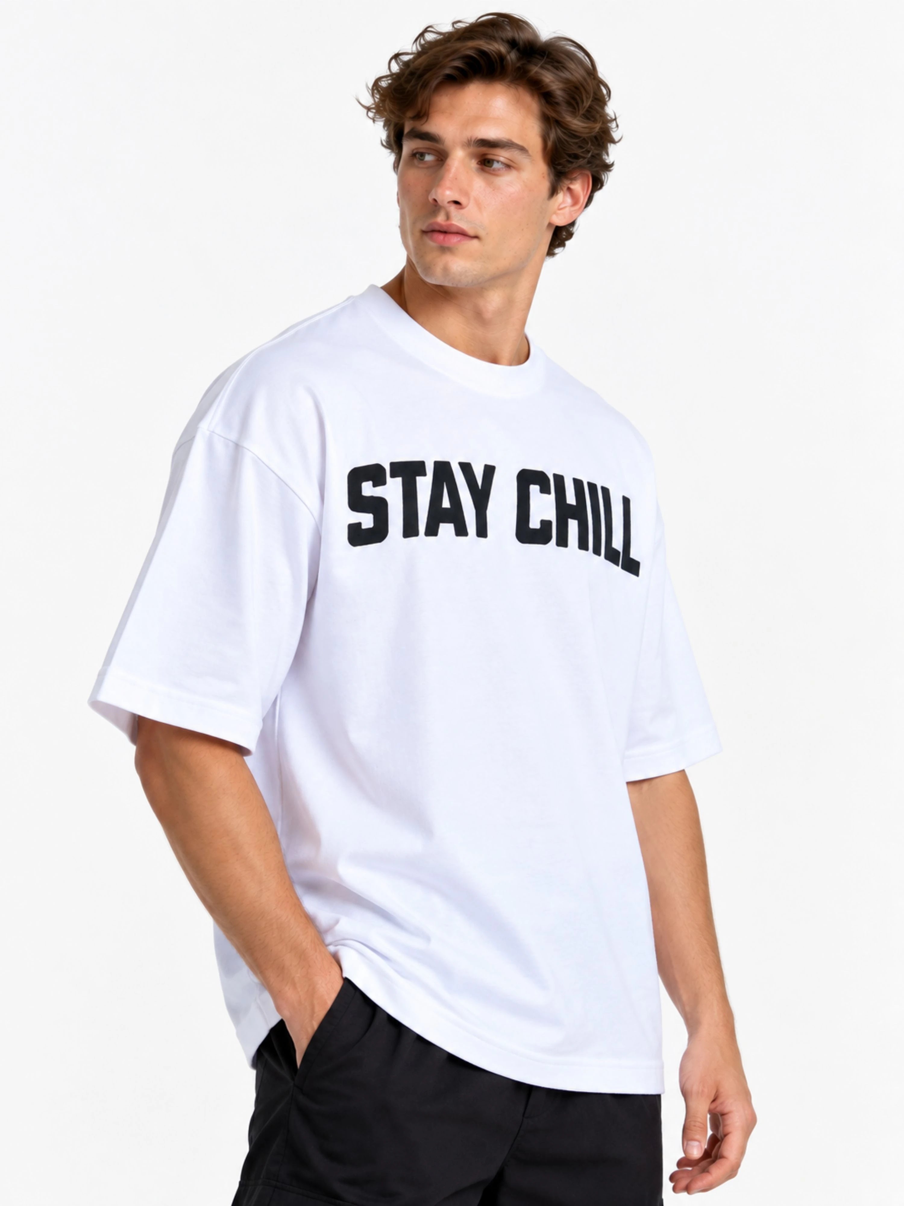 Animal Souls & Pet Life | Stay chill, stay moose | MOOSE | Oversized T-shirt For Men