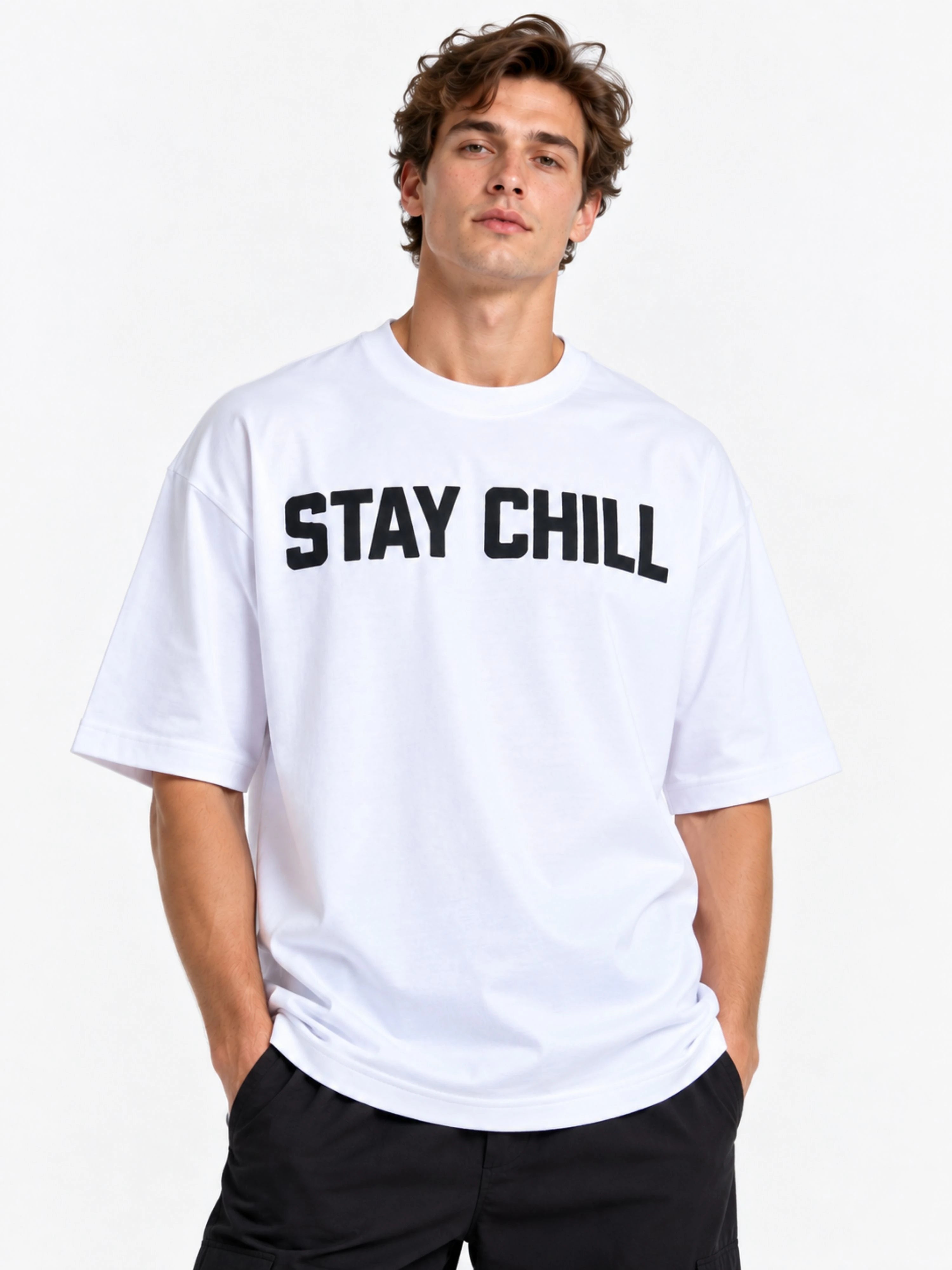 Animal Souls & Pet Life | Stay chill, stay moose | MOOSE | Oversized T-shirt For Men