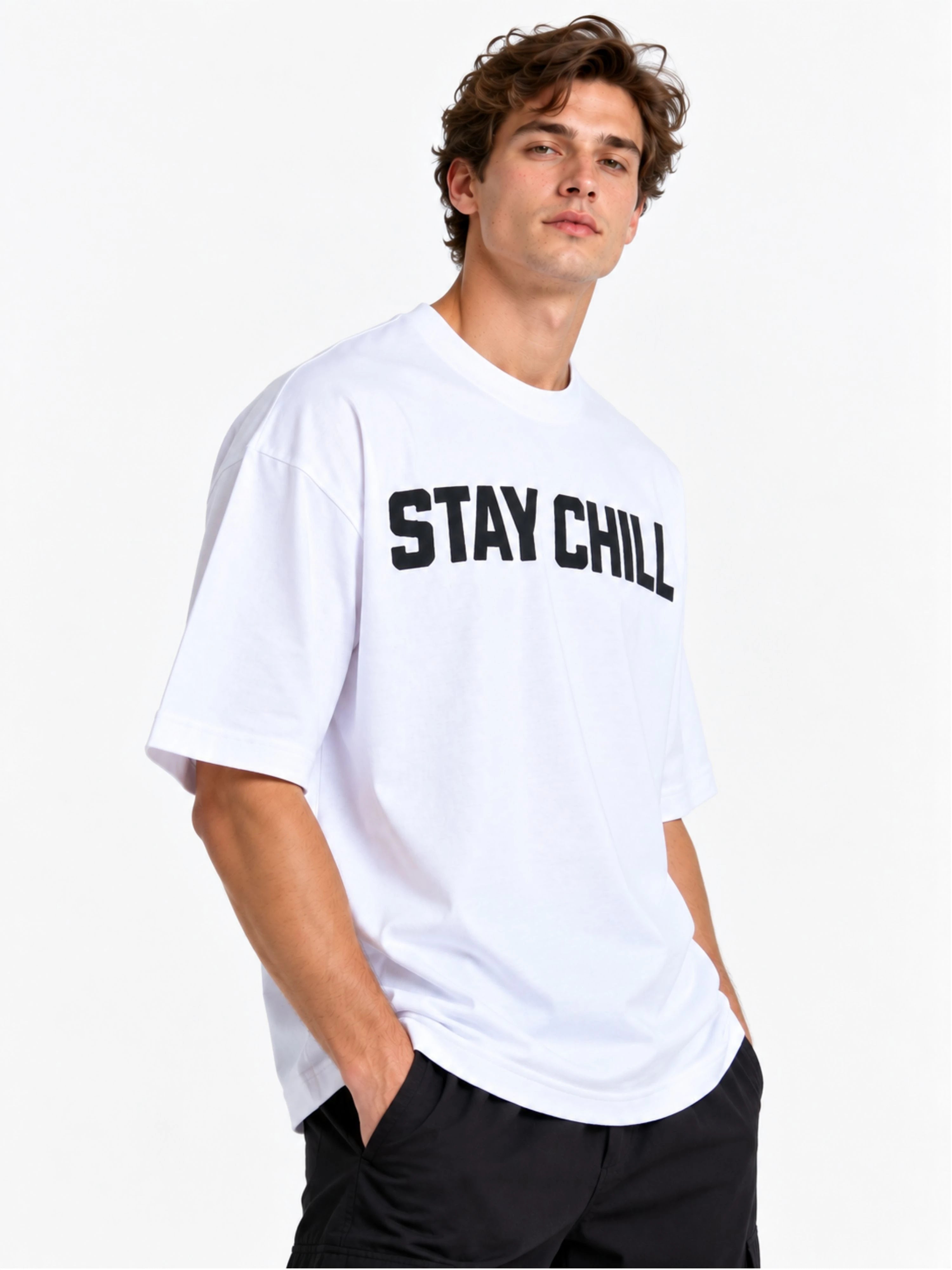 Animal Souls & Pet Life | Stay chill, stay moose | MOOSE | Oversized T-shirt For Men