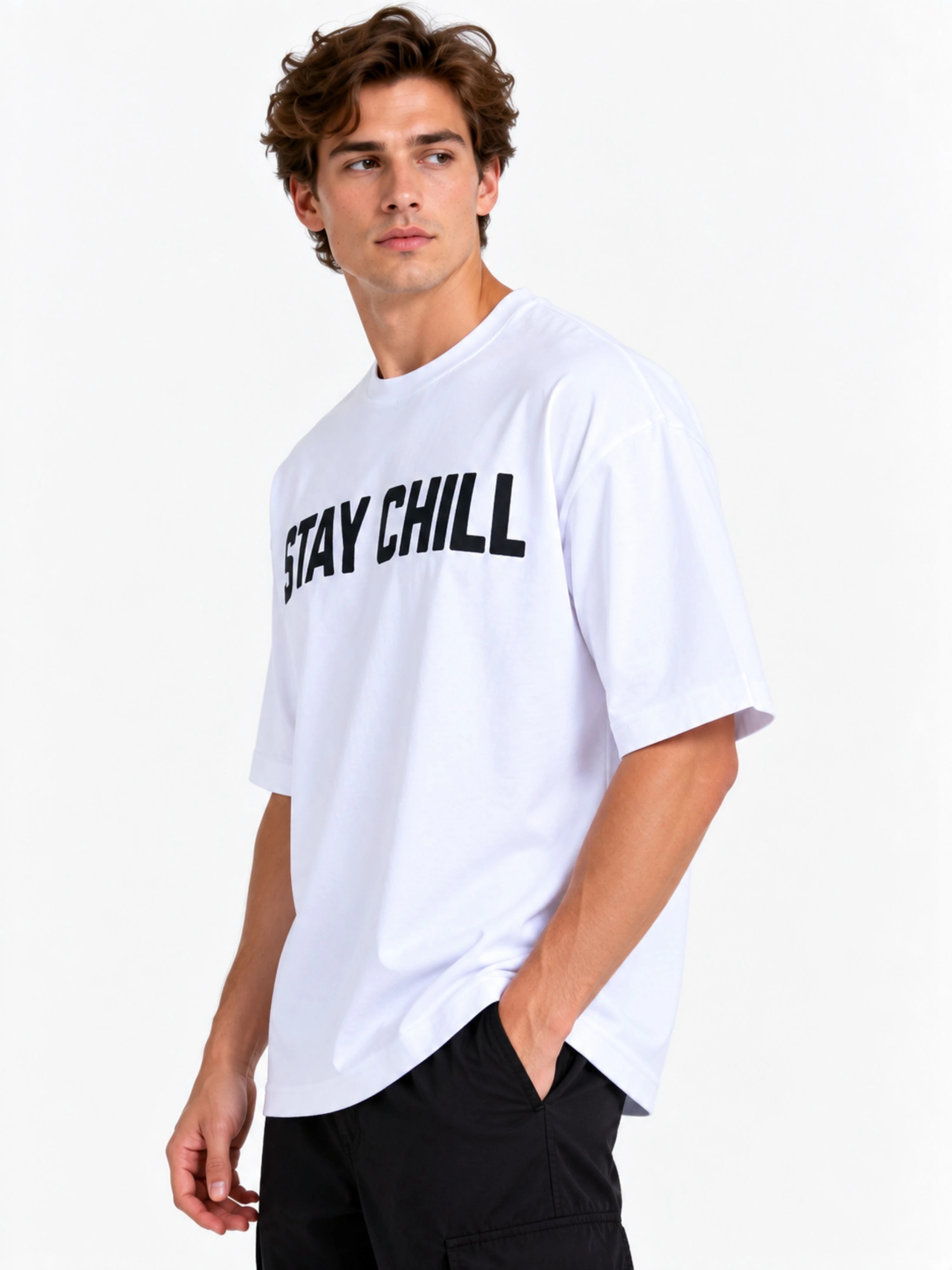 Animal Souls & Pet Life | Stay chill, stay moose | MOOSE | Oversized T-shirt For Men