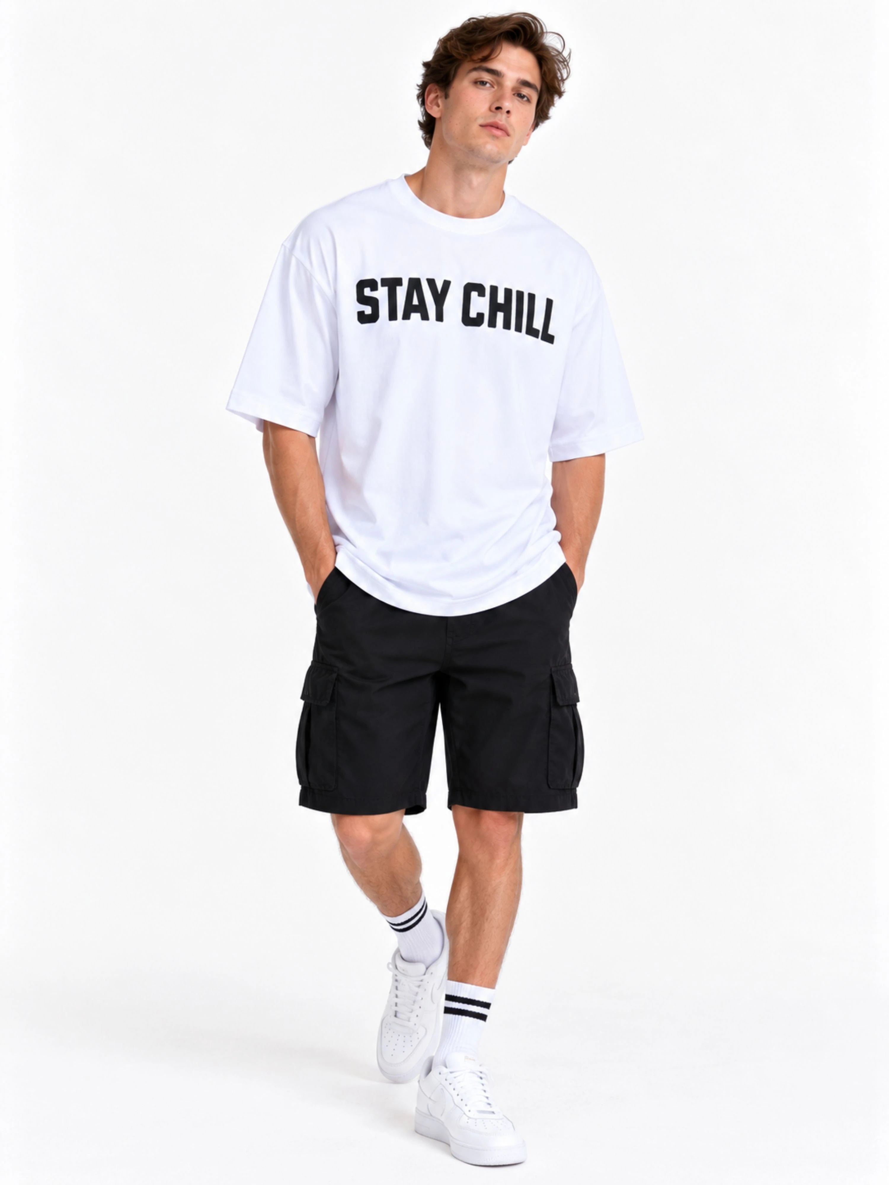 Animal Souls & Pet Life | Stay chill, stay moose | MOOSE | Oversized T-shirt For Men
