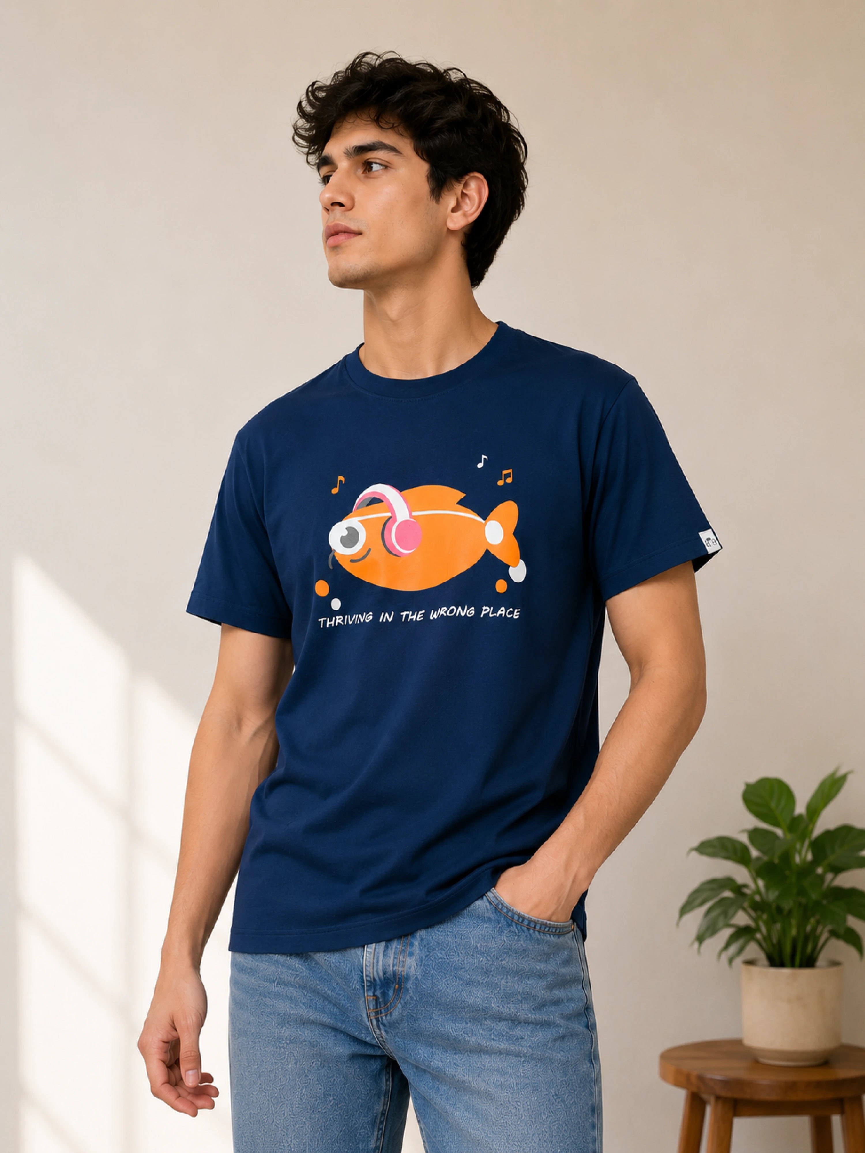 Misfits | Thriving In The Wrong Place | Regular Fit T-Shirt for Men