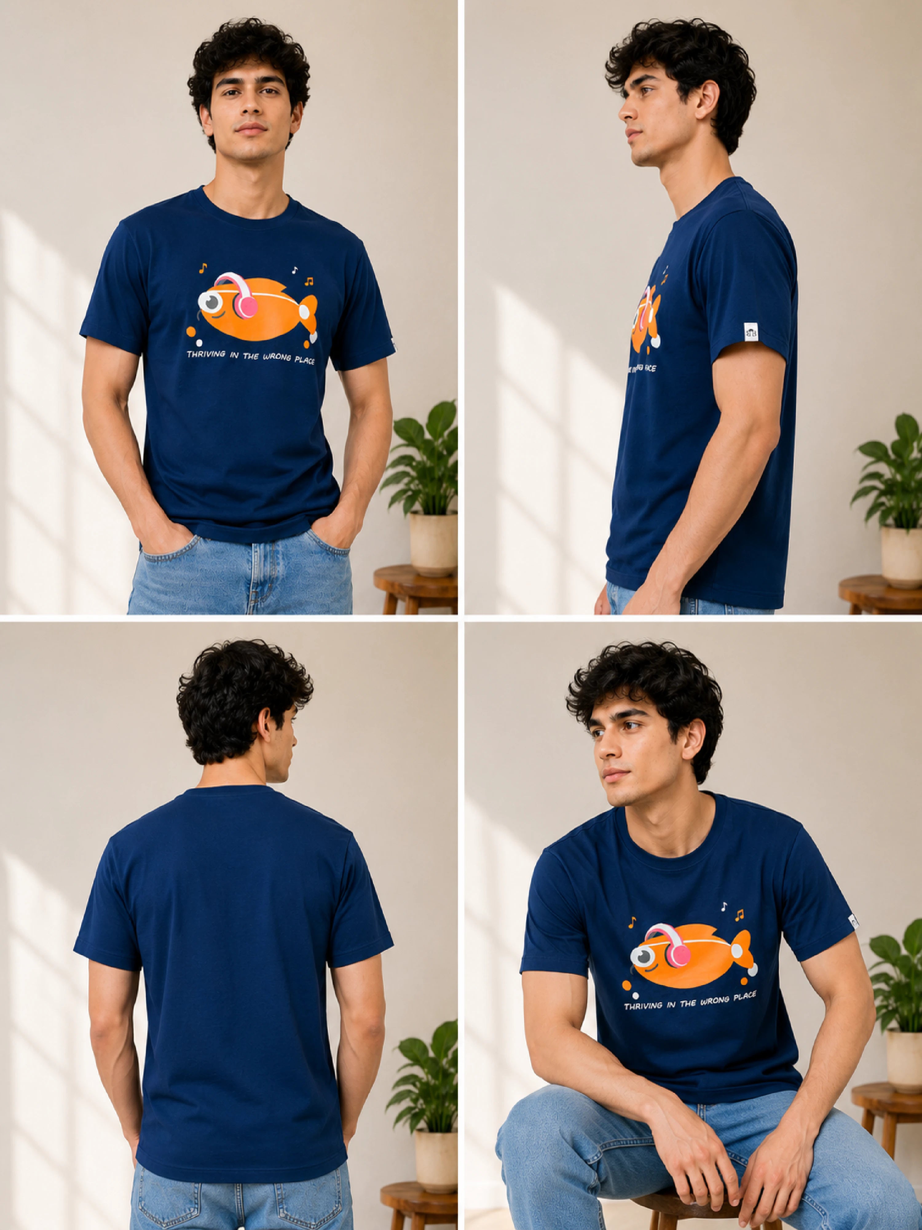 Misfits | Thriving In The Wrong Place | Regular Fit T-Shirt for Men