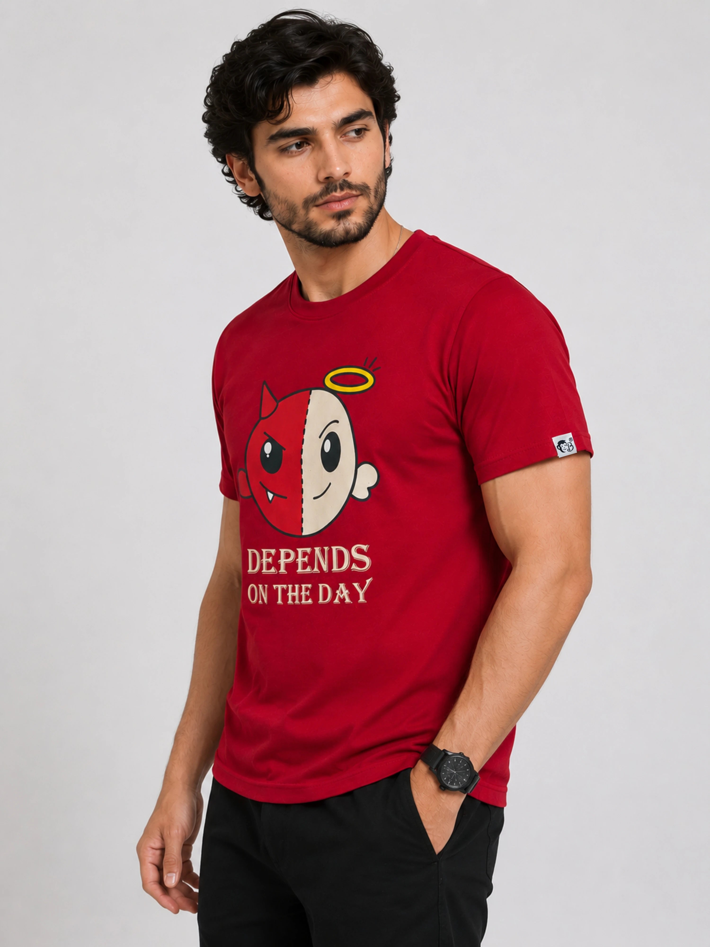 Mood & Personality | Depends On the Day | Regular Fit T-Shirt for Men