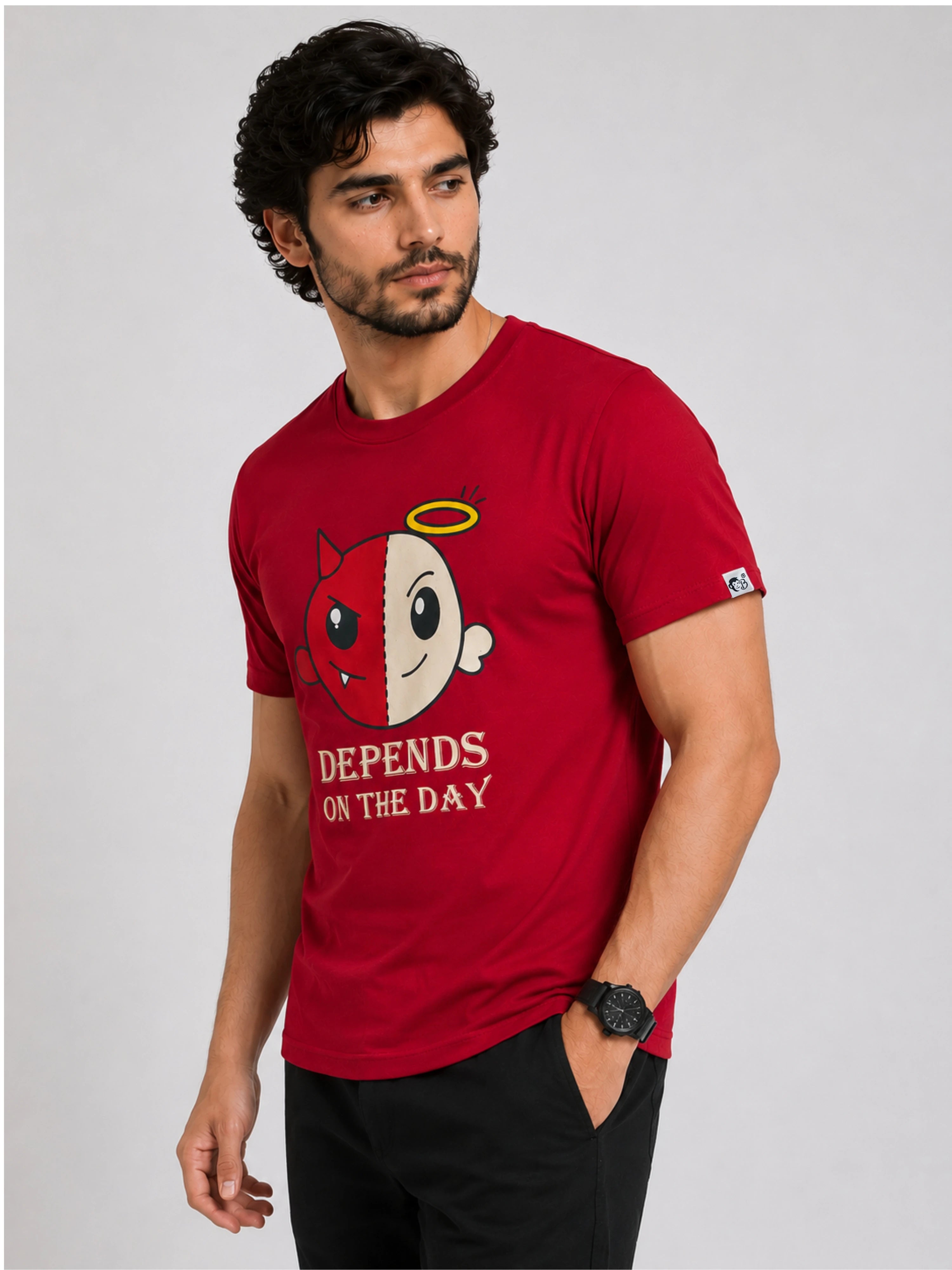 Mood & Personality | Depends On the Day | Regular Fit T-Shirt for Men