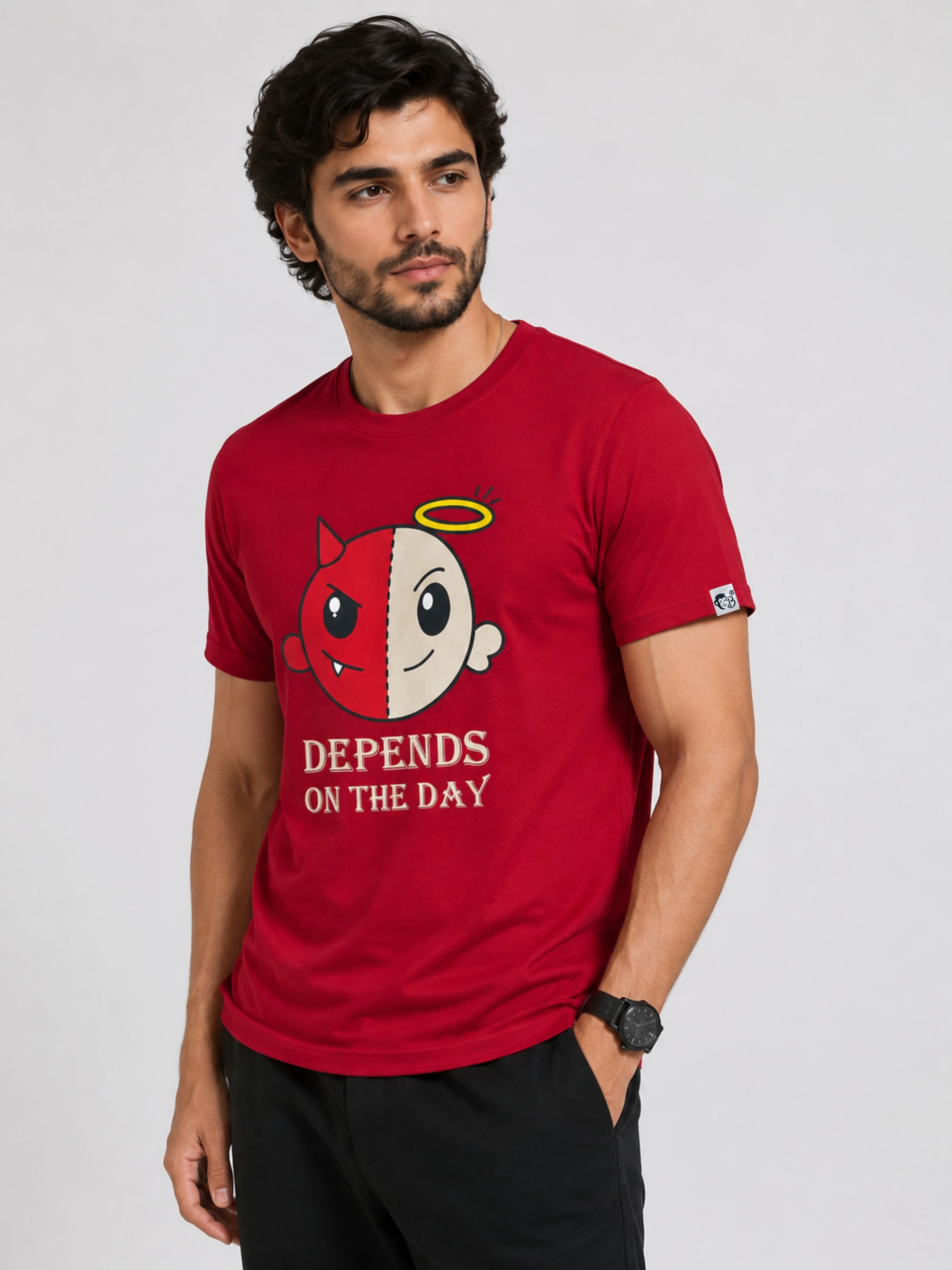 Mood & Personality | Depends On the Day | Regular Fit T-Shirt for Men