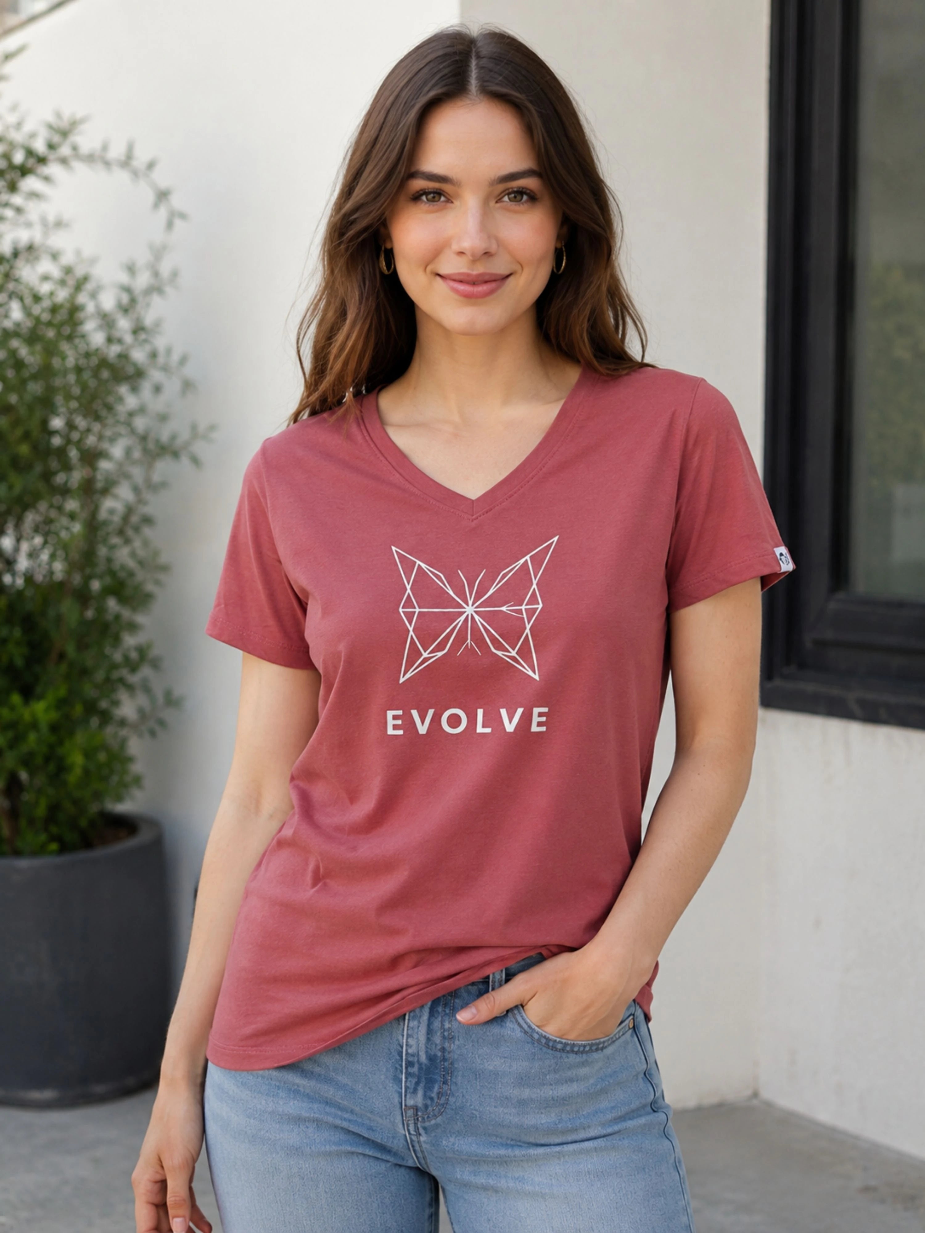 Motivational Speaker | Evolve | Regular Fit-T-Shirt For Women | ROSEWOOD