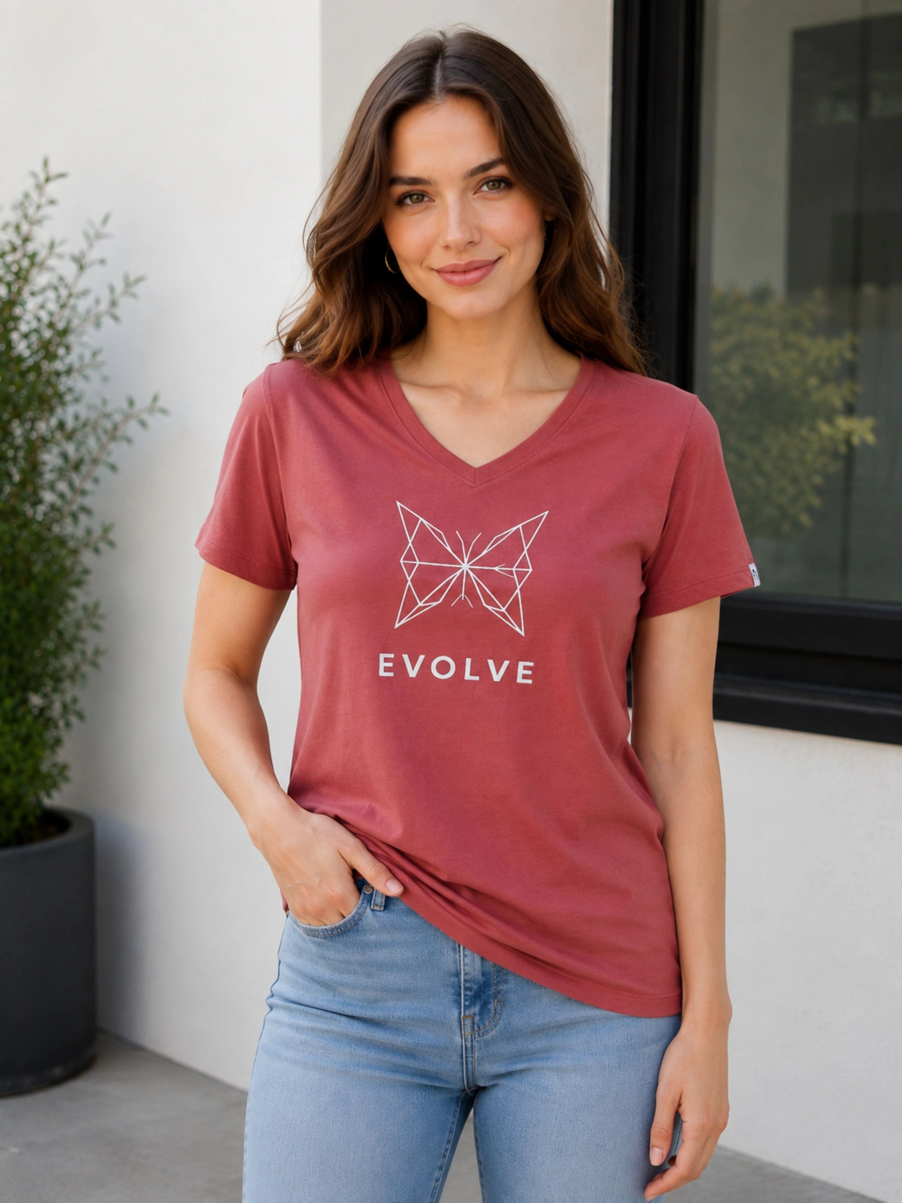 Motivational Speaker | Evolve | Regular Fit-T-Shirt For Women | ROSEWOOD