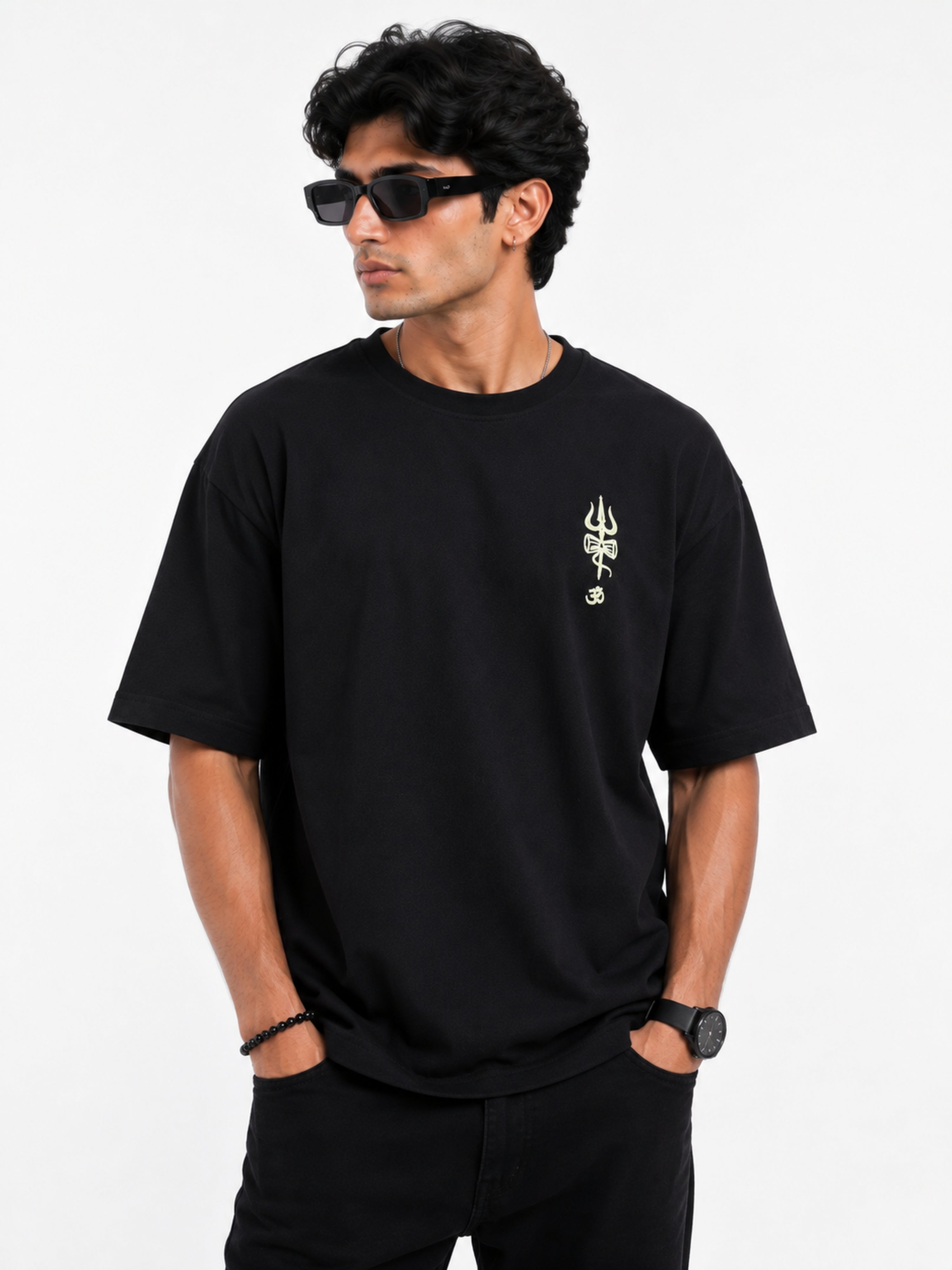 Sanatan Dharma | Walk With Dharma Fear Nothing | Oversized Fit T-shirt For Men