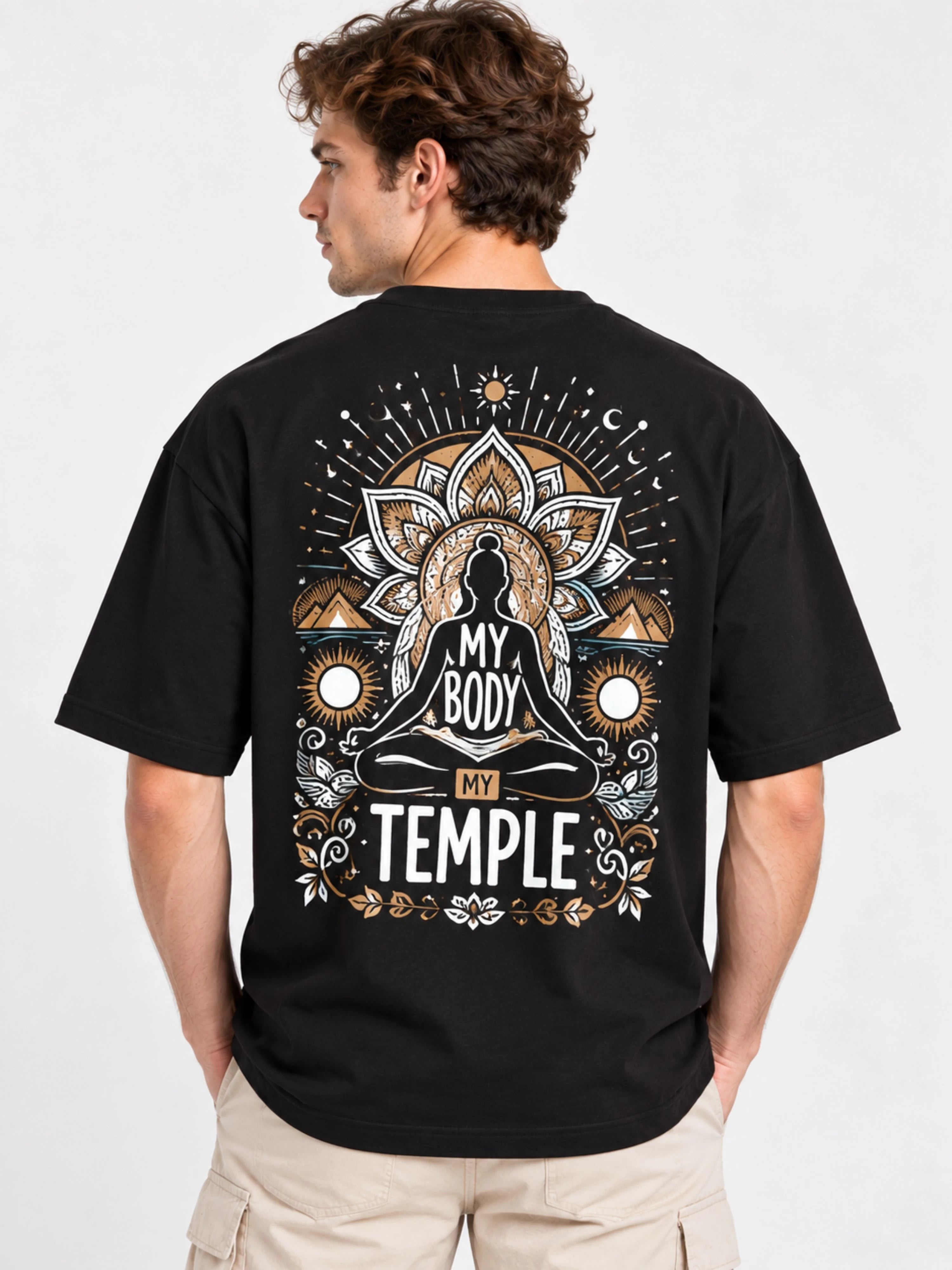 Yoga Instructor | My Body, My Temple | Oversized T-shirt For Men