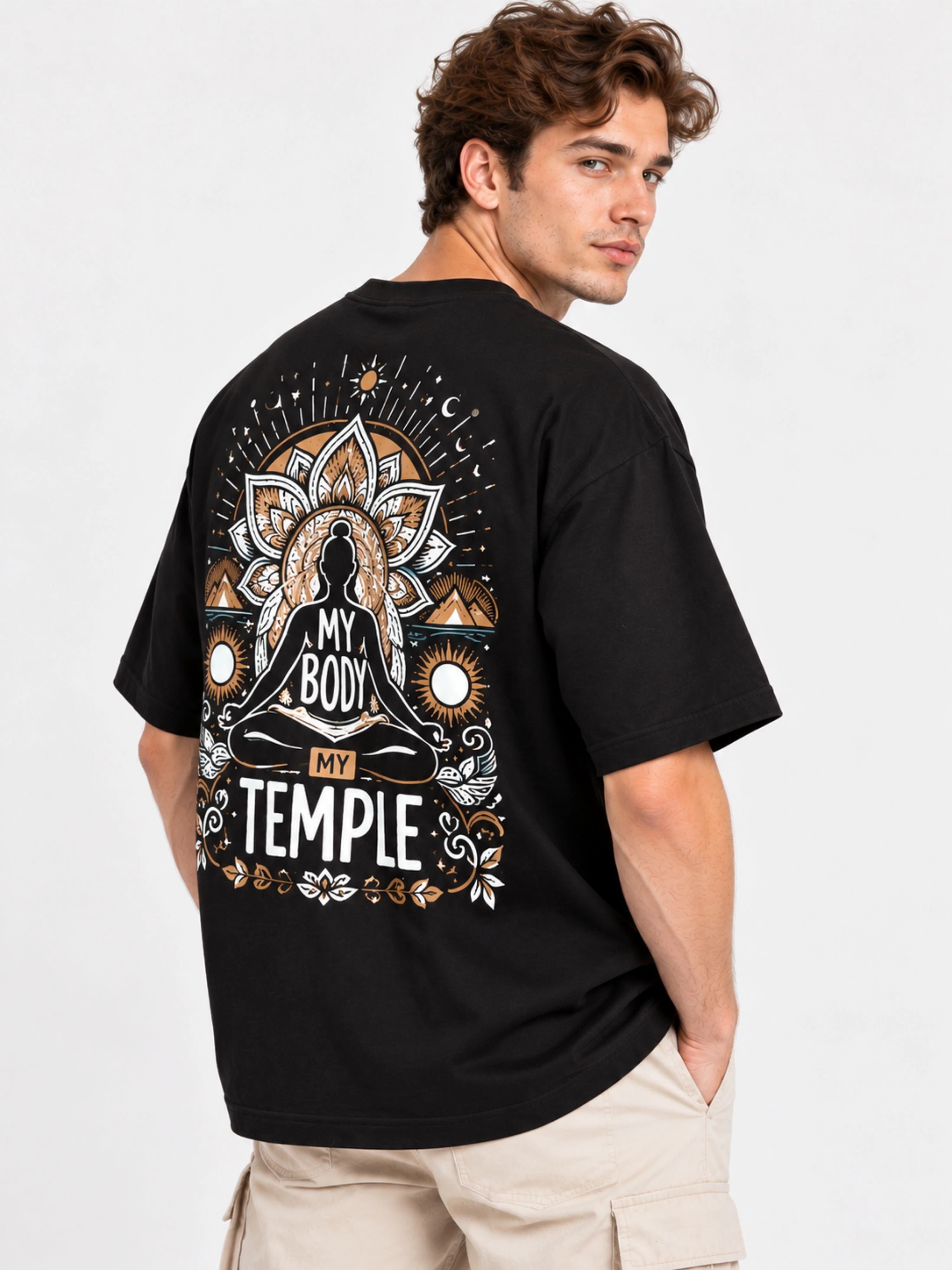 Yoga Instructor | My Body, My Temple | Oversized T-shirt For Men