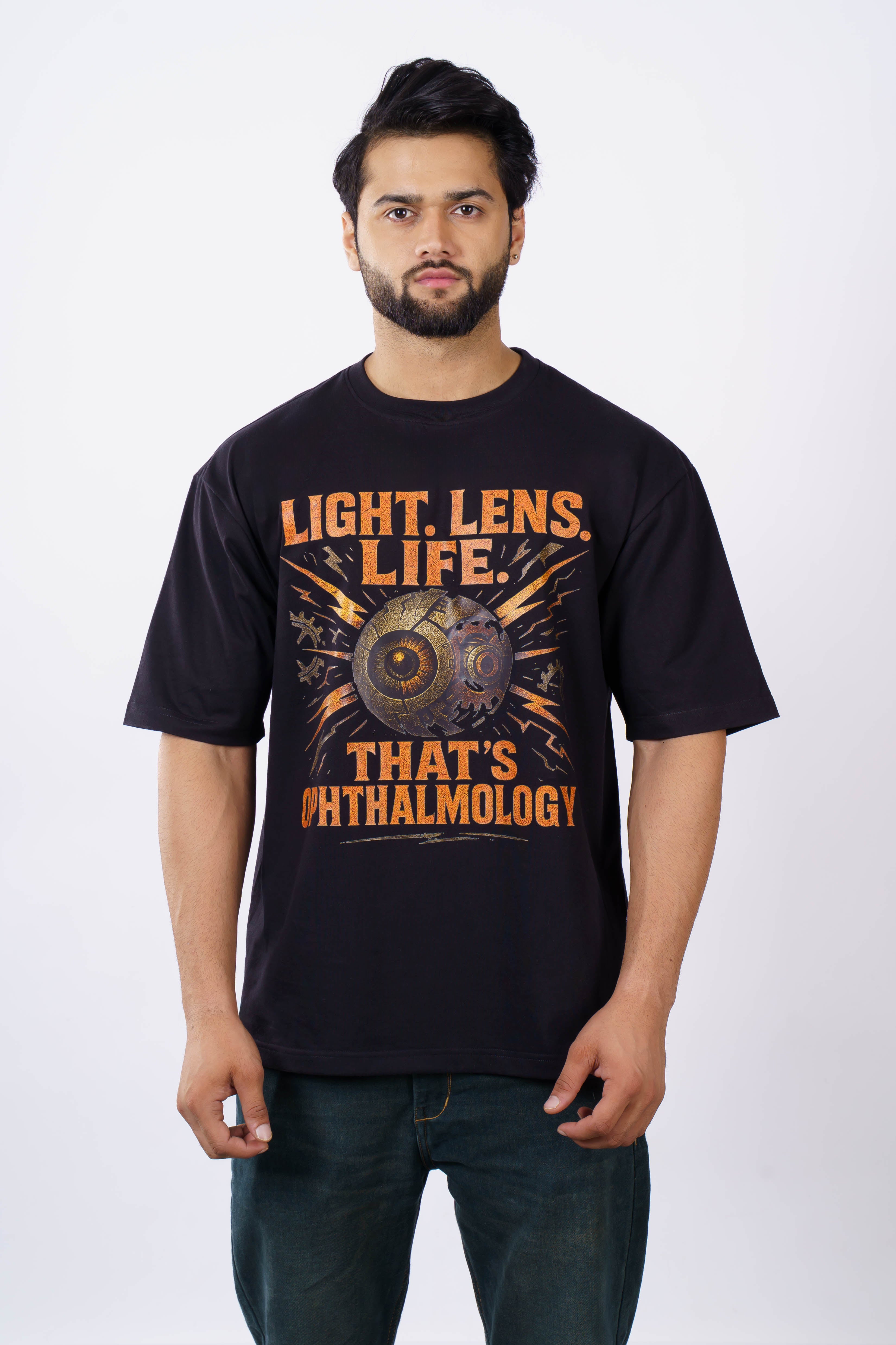 Opthalmologist | Light. Lens. Life. That’s Ophthalmology | Oversized fit Tshirt