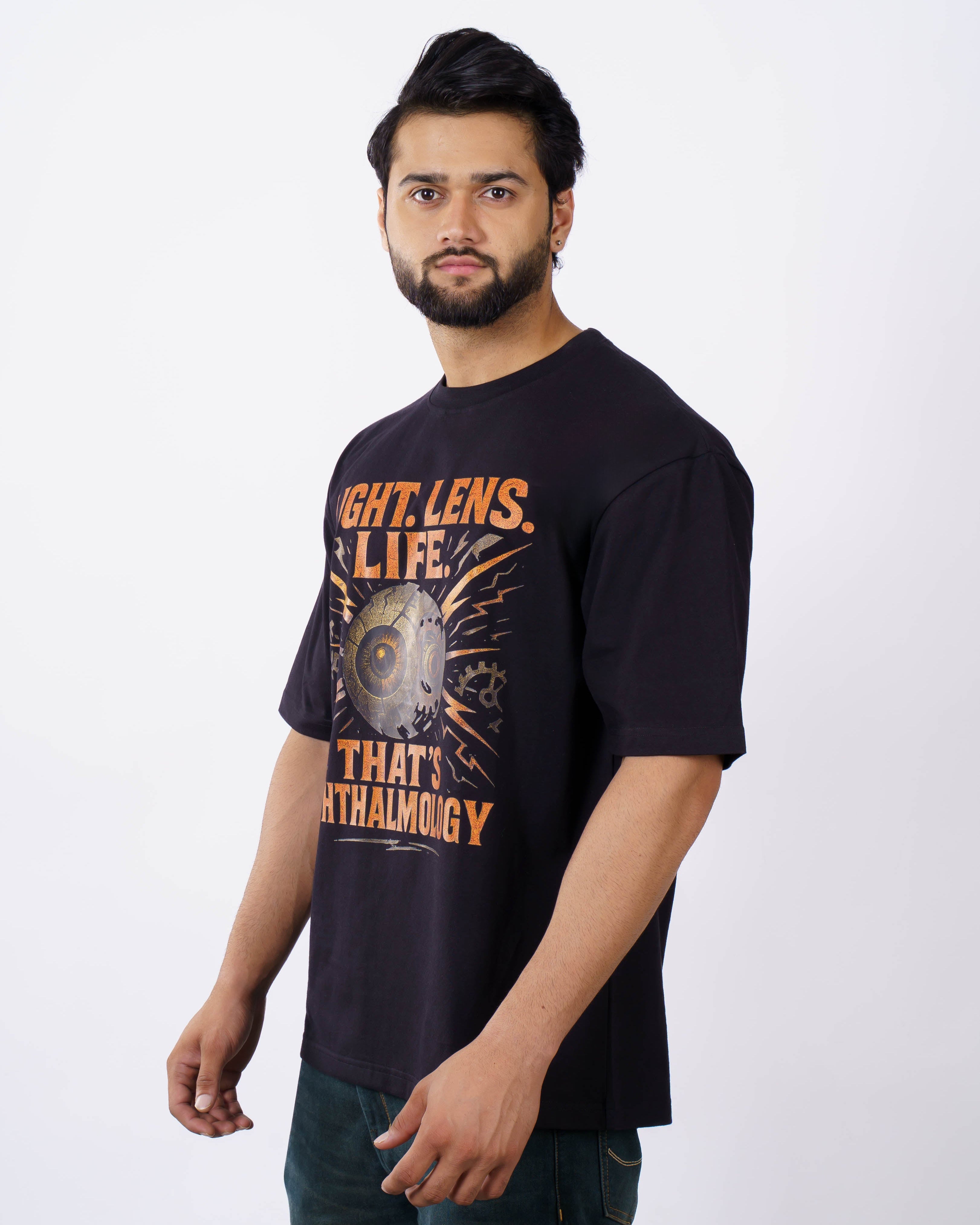 Opthalmologist | Light. Lens. Life. That’s Ophthalmology | Oversized fit Tshirt