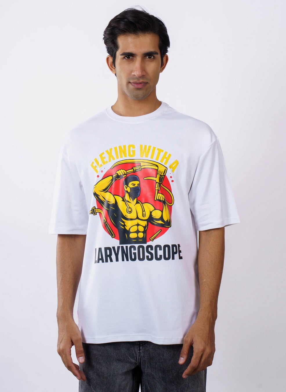 ENT Specialist | Flexing with a Laryngoscope | Oversized fit Tshirt