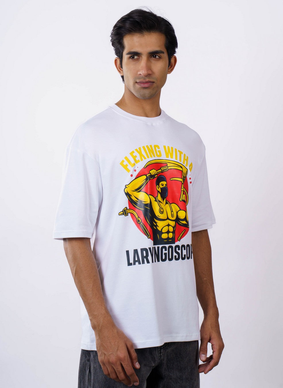 ENT Specialist | Flexing with a Laryngoscope | Oversized fit Tshirt