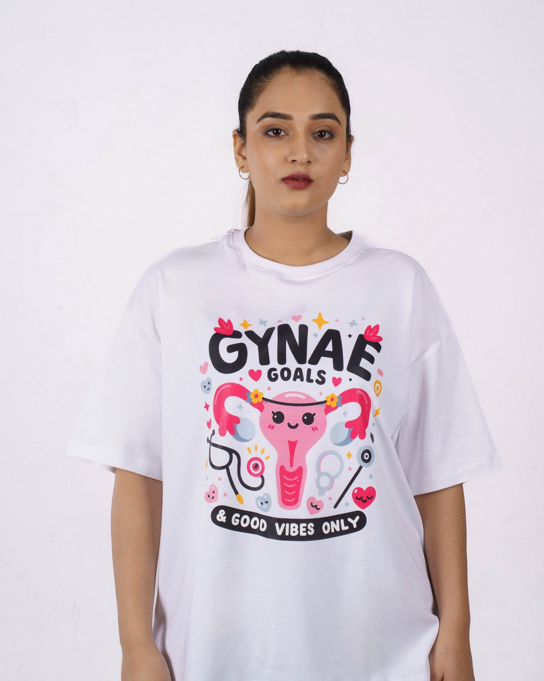 Gynaecologist | Gynae Goals & Good Vibes Only. | Oversized fit Tshirt