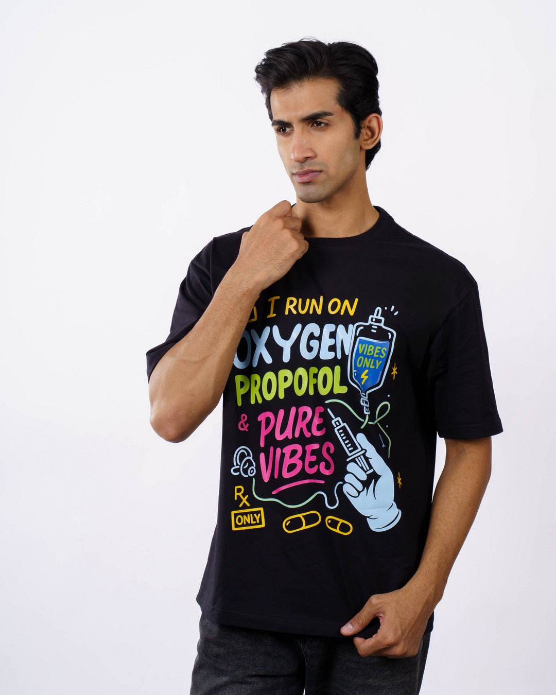 Anesthetist | I Run on Oxygen, Propofol & Pure Vibes. | Oversized fit Tshirt