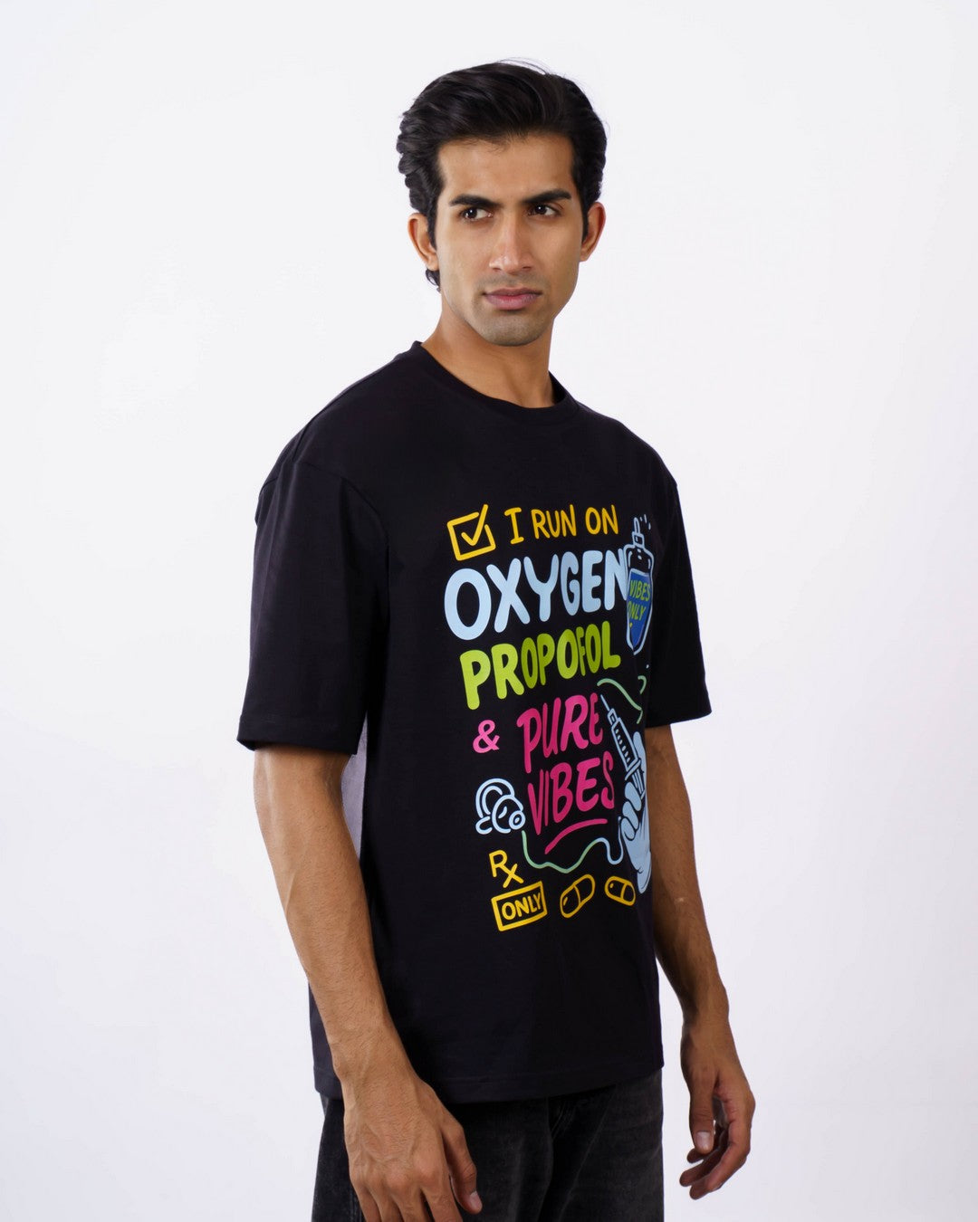 Anesthetist | I Run on Oxygen, Propofol & Pure Vibes. | Oversized fit Tshirt