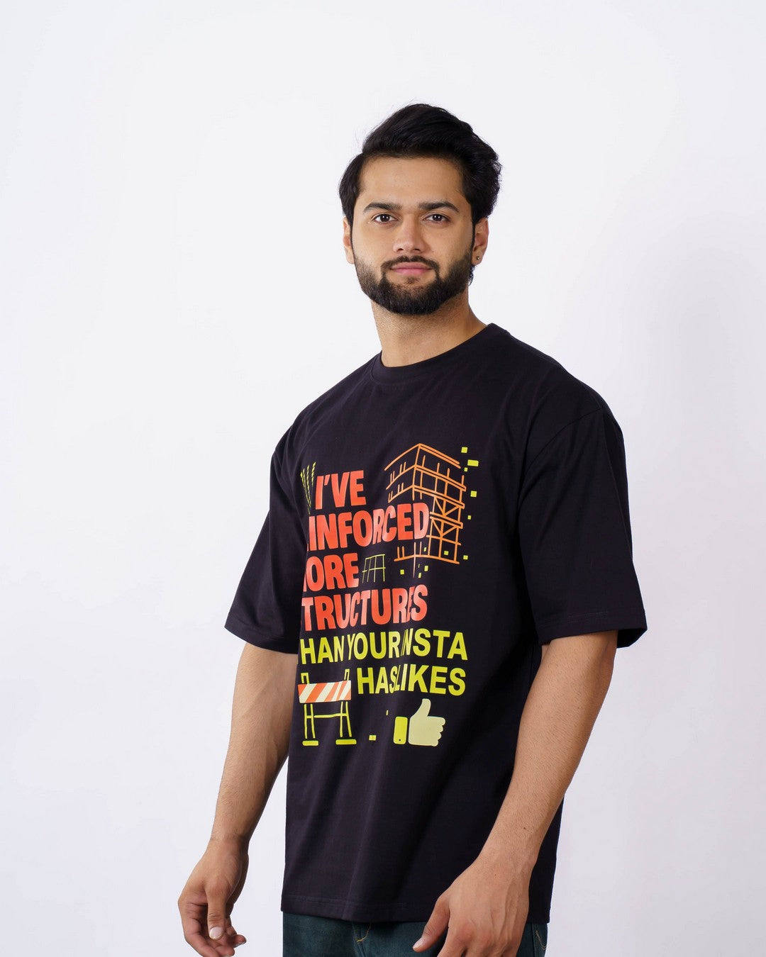 Structural Engineer | I’ve reinforced more structures than your Insta has likes | Oversized fit Tshirt