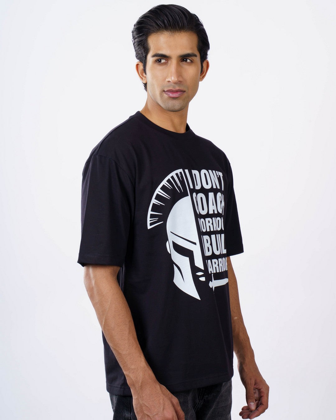 Fitness Trainers | I don’t coach workouts-I build warriors | Oversized fit Tshirt