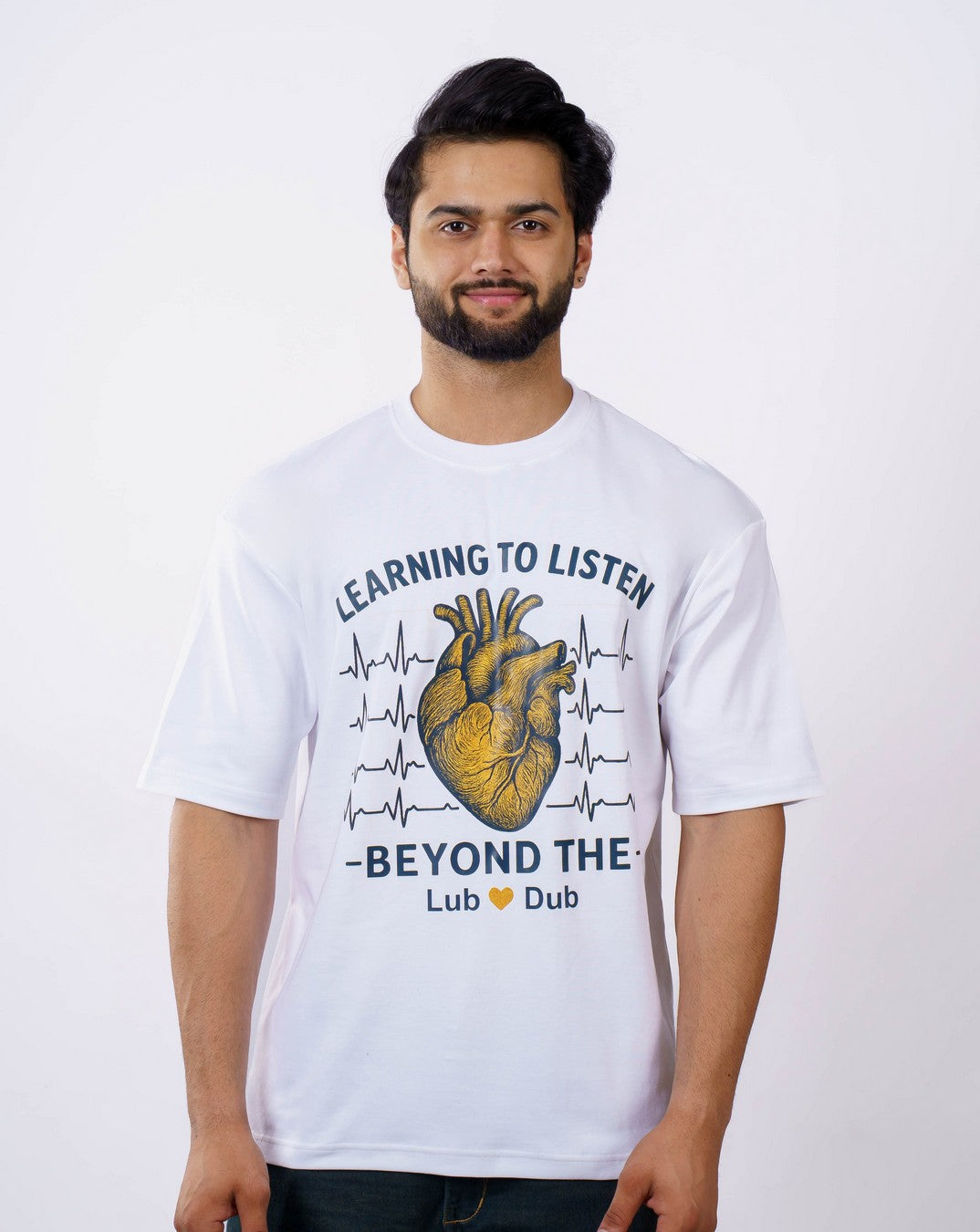Cardiologist | Learning to Listen Beyond the Lub-Dub | Oversized fit Tshirt