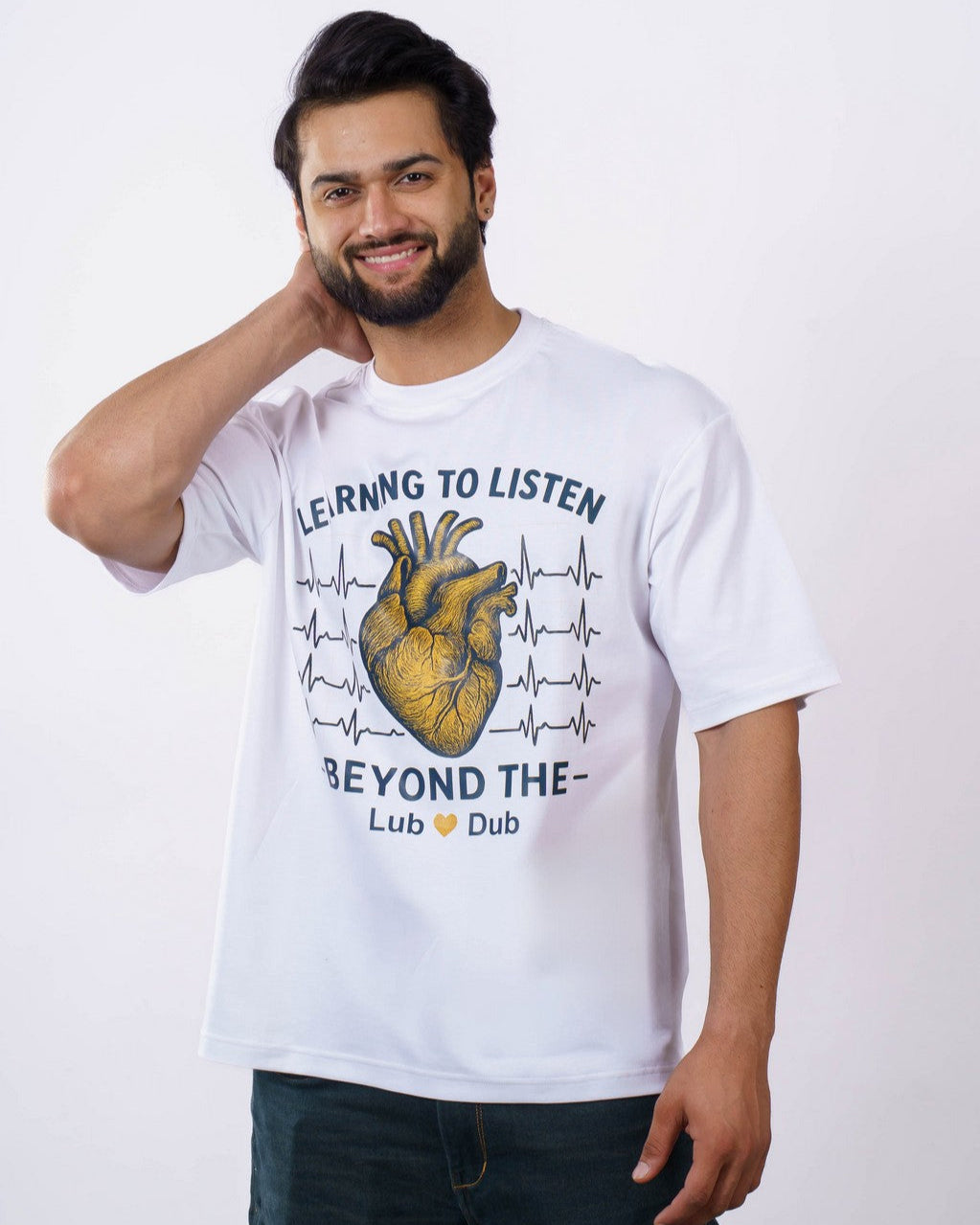 Cardiologist | Learning to Listen Beyond the Lub-Dub | Oversized fit Tshirt