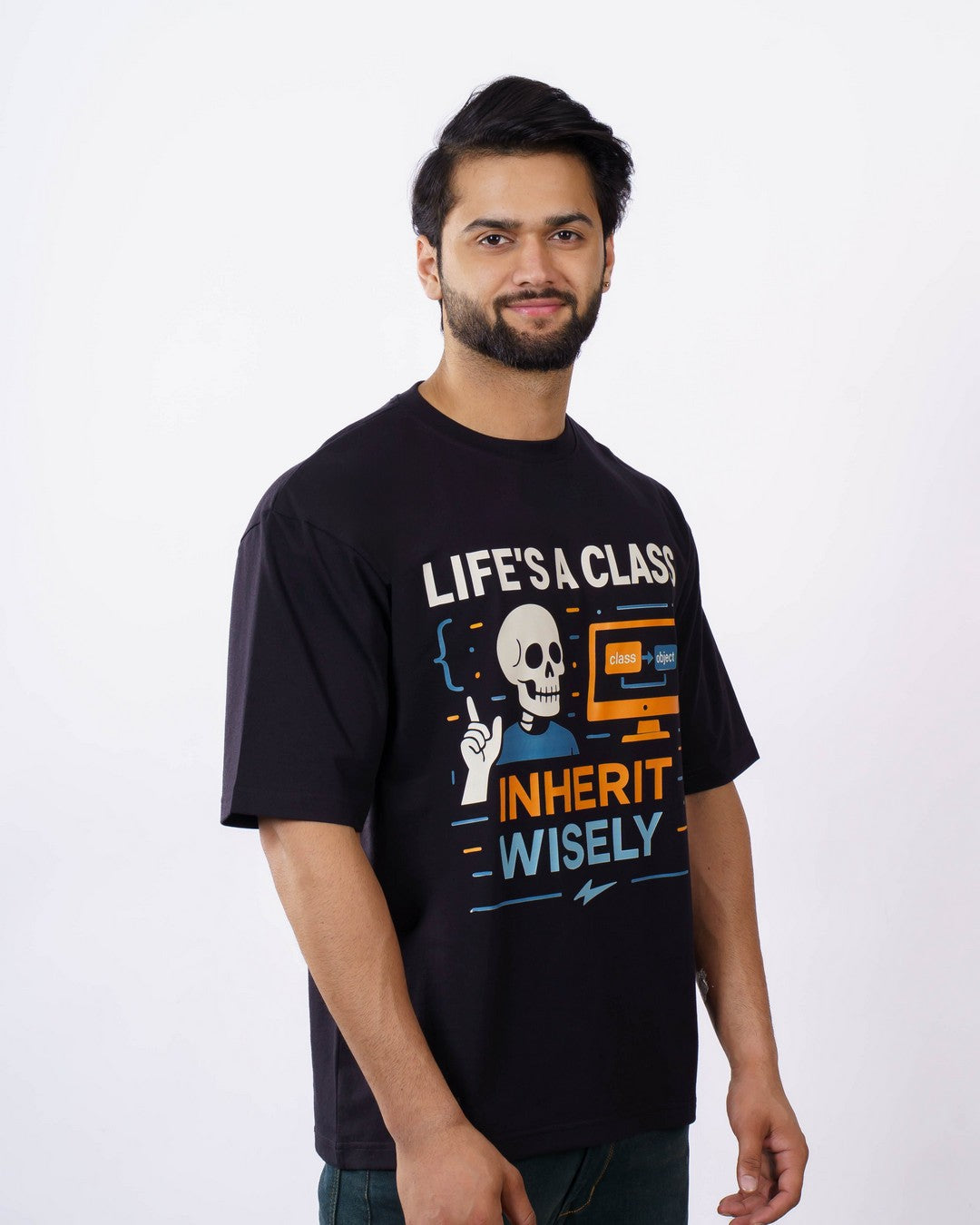 Software Engineer | Life’s a class. Inherit wisely. | Oversized fit Tshirt