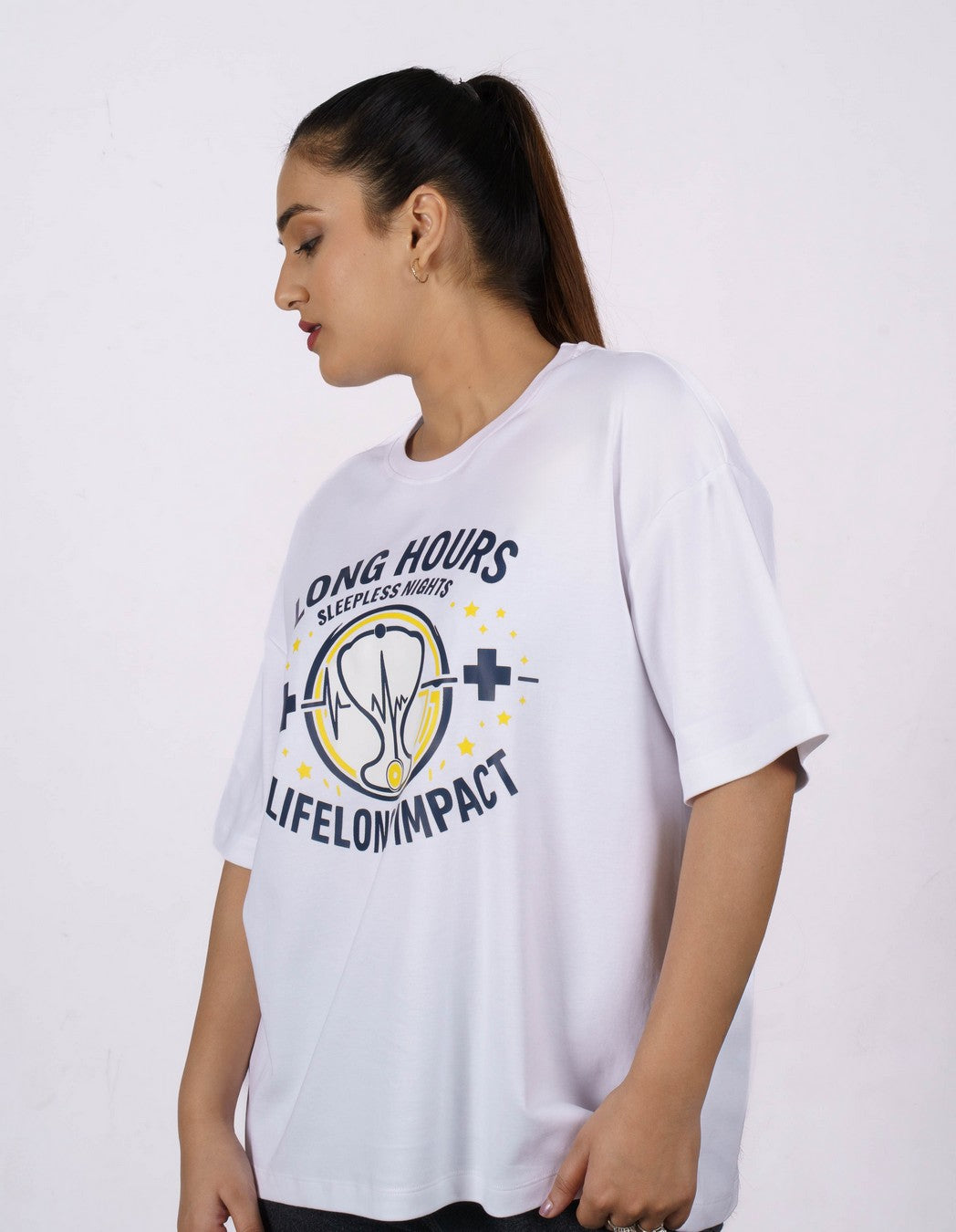 Doctor | Long hours. Sleepless nights. Lifelong impact | Oversized fit Tshirt