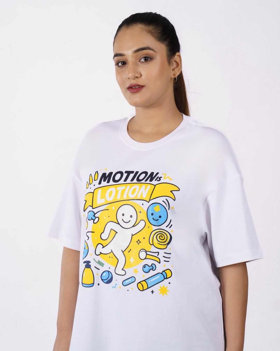 Physiotherapist | Motion is lotion | Oversized fit Tshirt