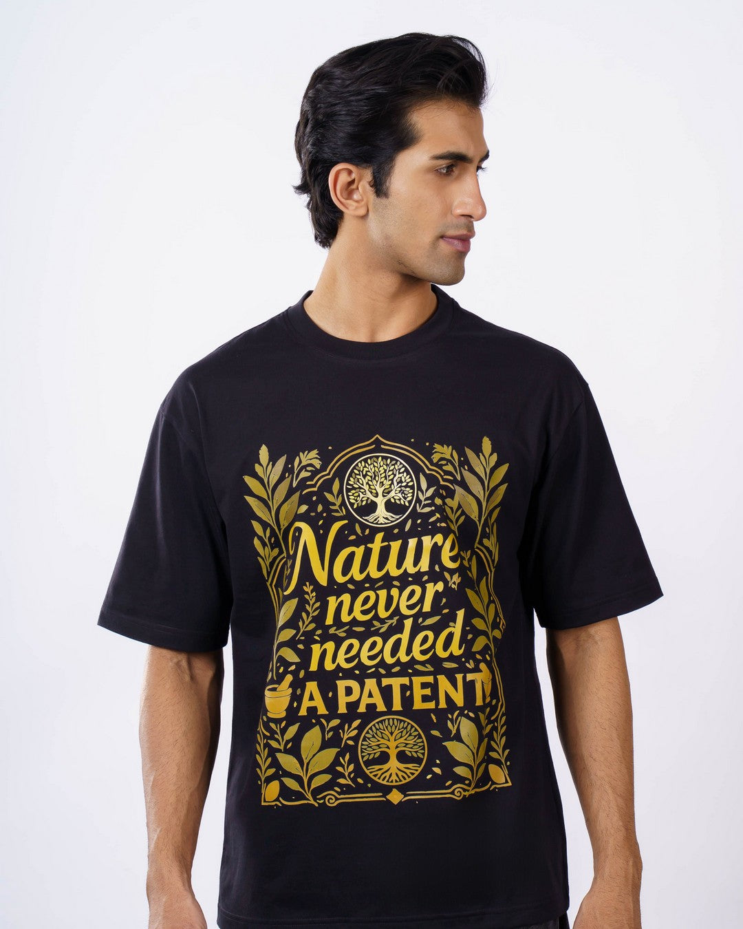 Ayurvedic Doctor | Nature never needed a patent | Oversized fit Tshirt